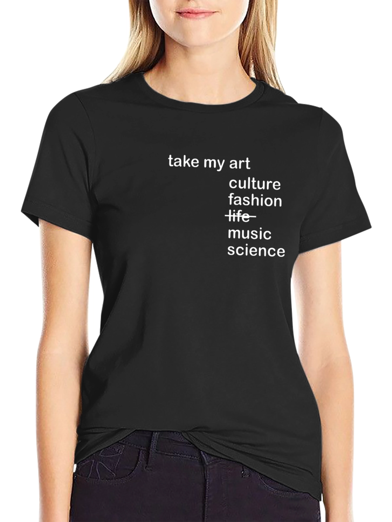 Take My Art Black Graphic Tee