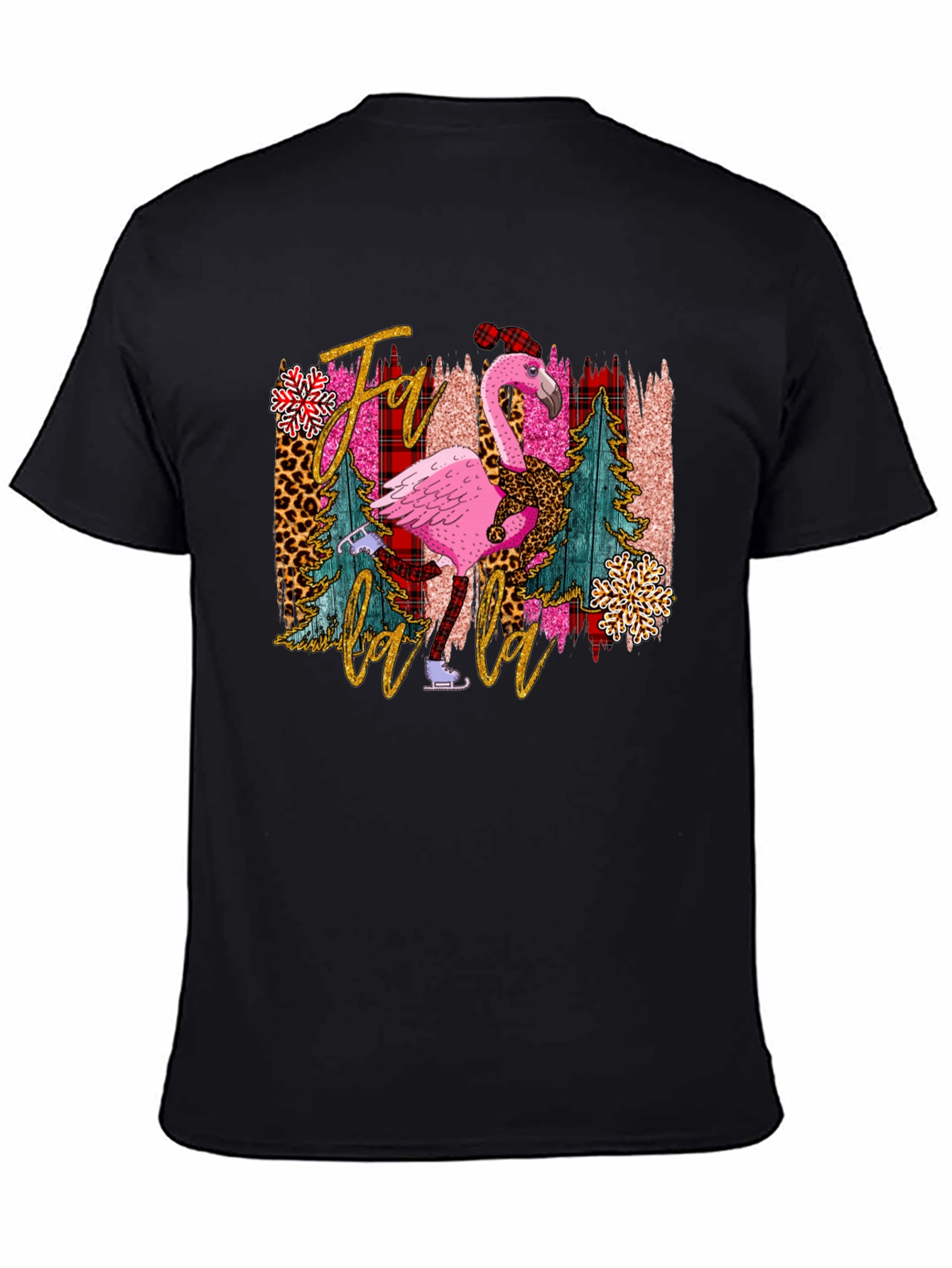 Festive Flamingo T-Shirt - Fa la la la la!