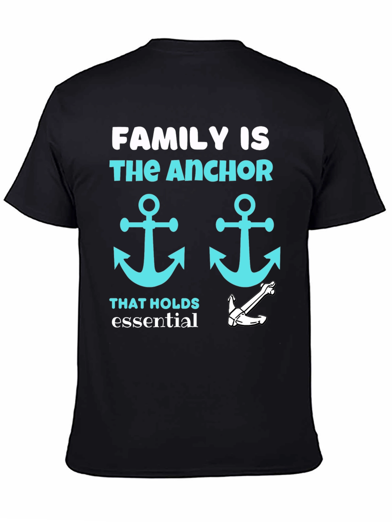 Family Anchor Graphic Tee - Essential Crewneck T-Shirt