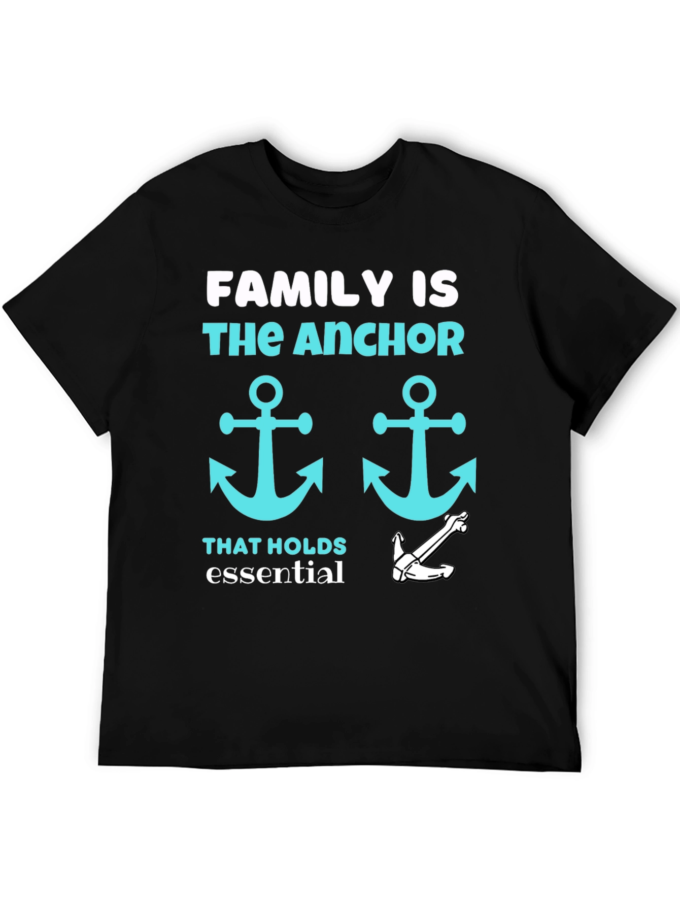 Family Anchor Graphic Tee - Essential Crewneck T-Shirt