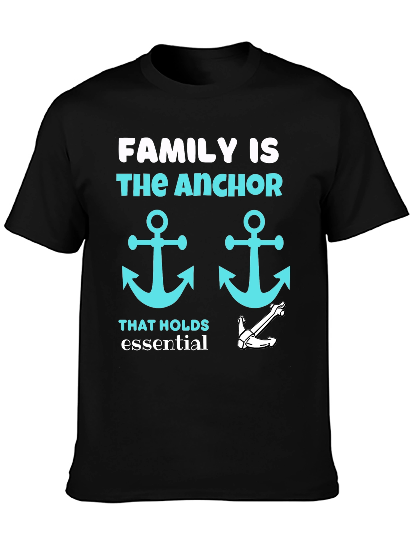 Family Anchor Graphic Tee - Essential Crewneck T-Shirt