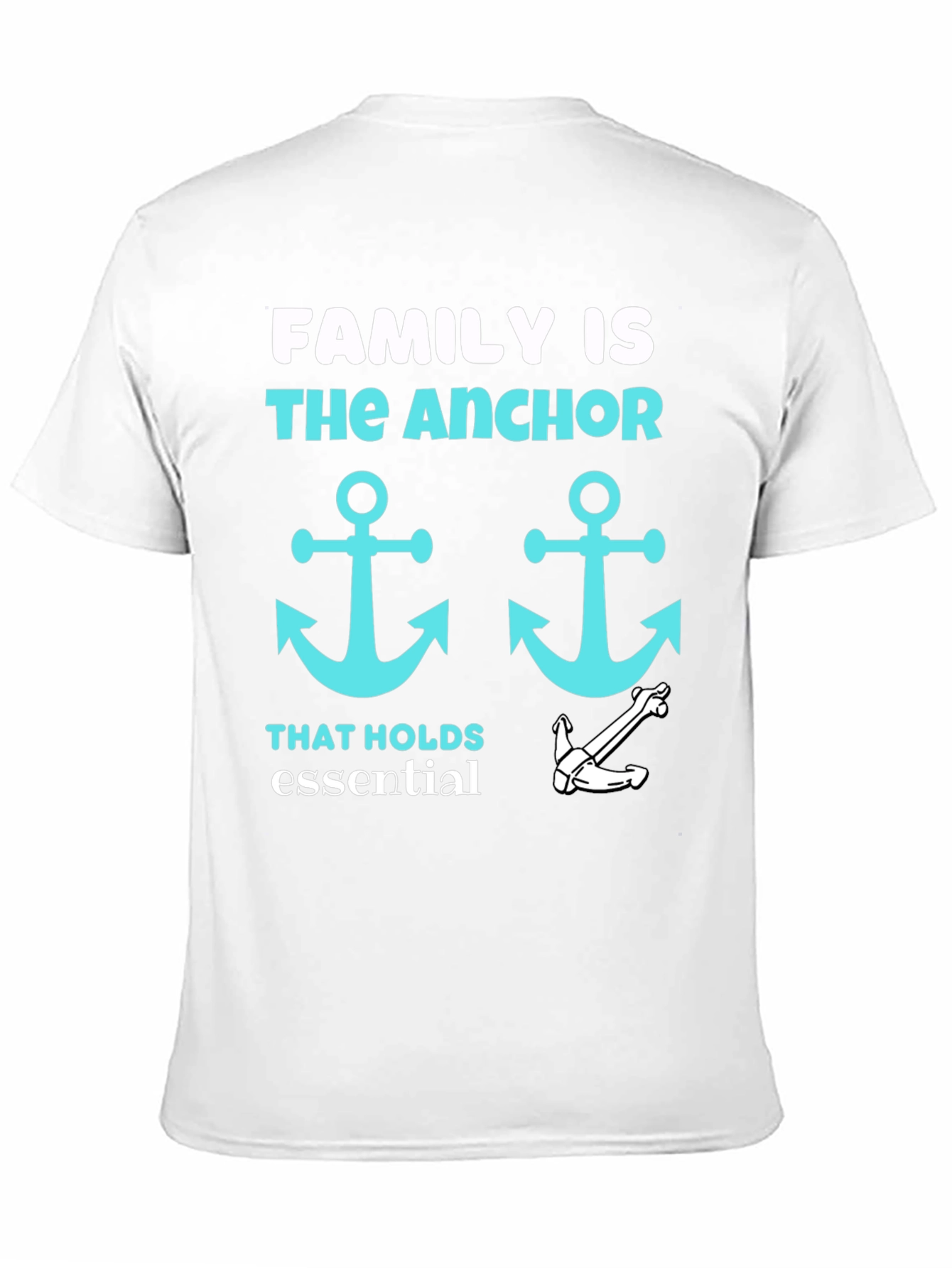 Family Anchor Graphic Tee - Essential Crewneck T-Shirt