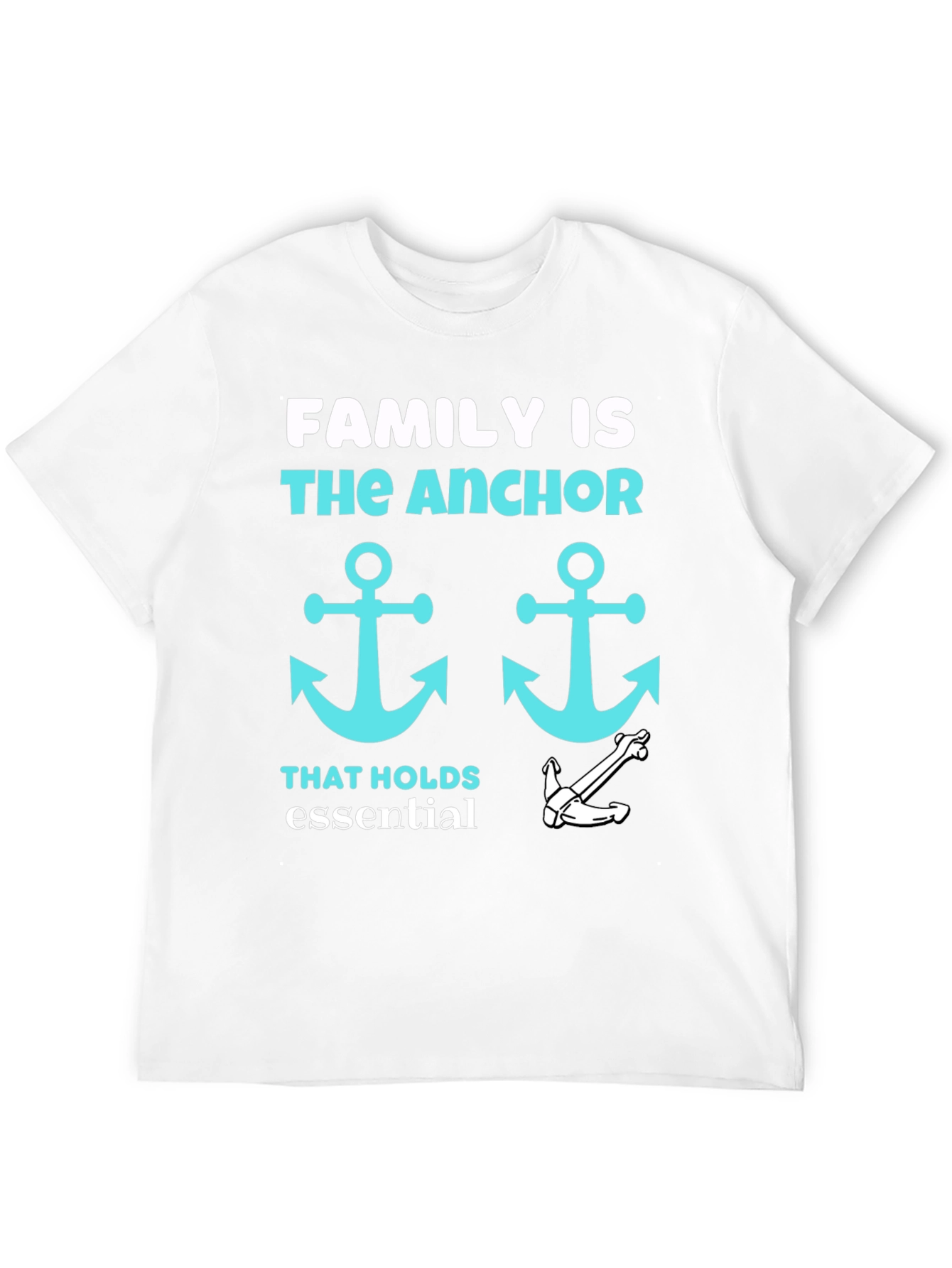 Family Anchor Graphic Tee - Essential Crewneck T-Shirt