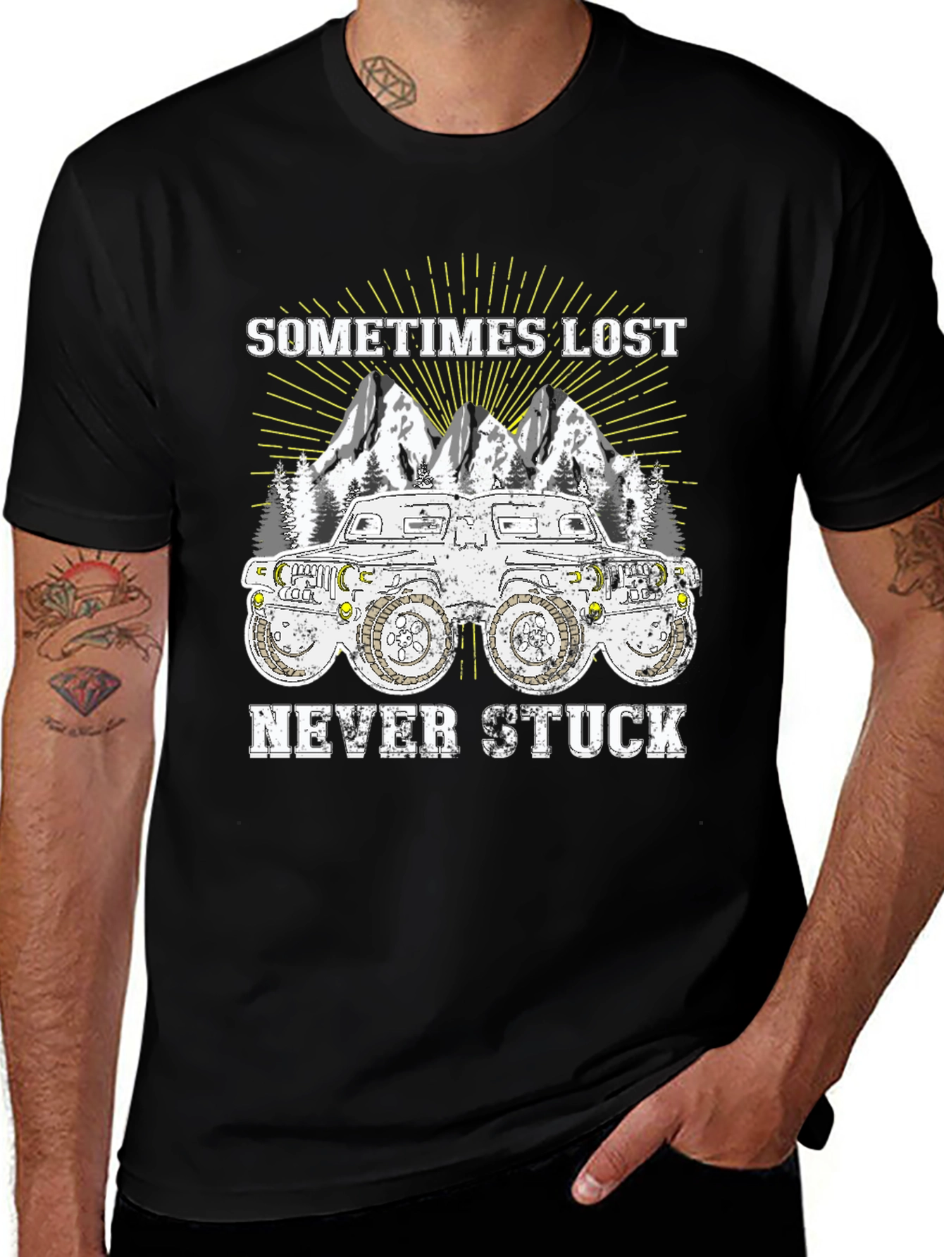 Sometimes Lost Never Stuck Graphic Tee