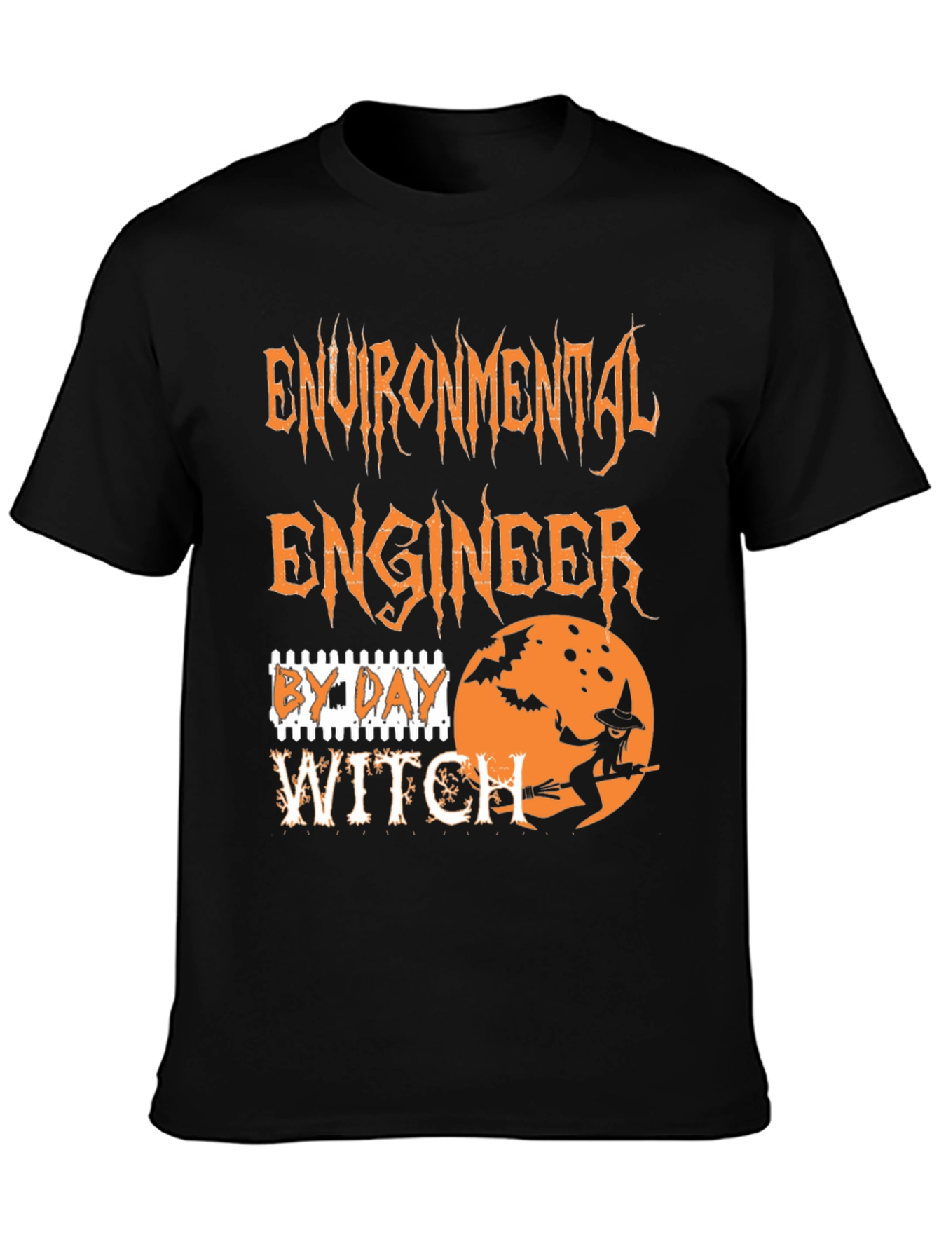 Environmental Engineer By Day Witch By Night Halloween T-Shirt
