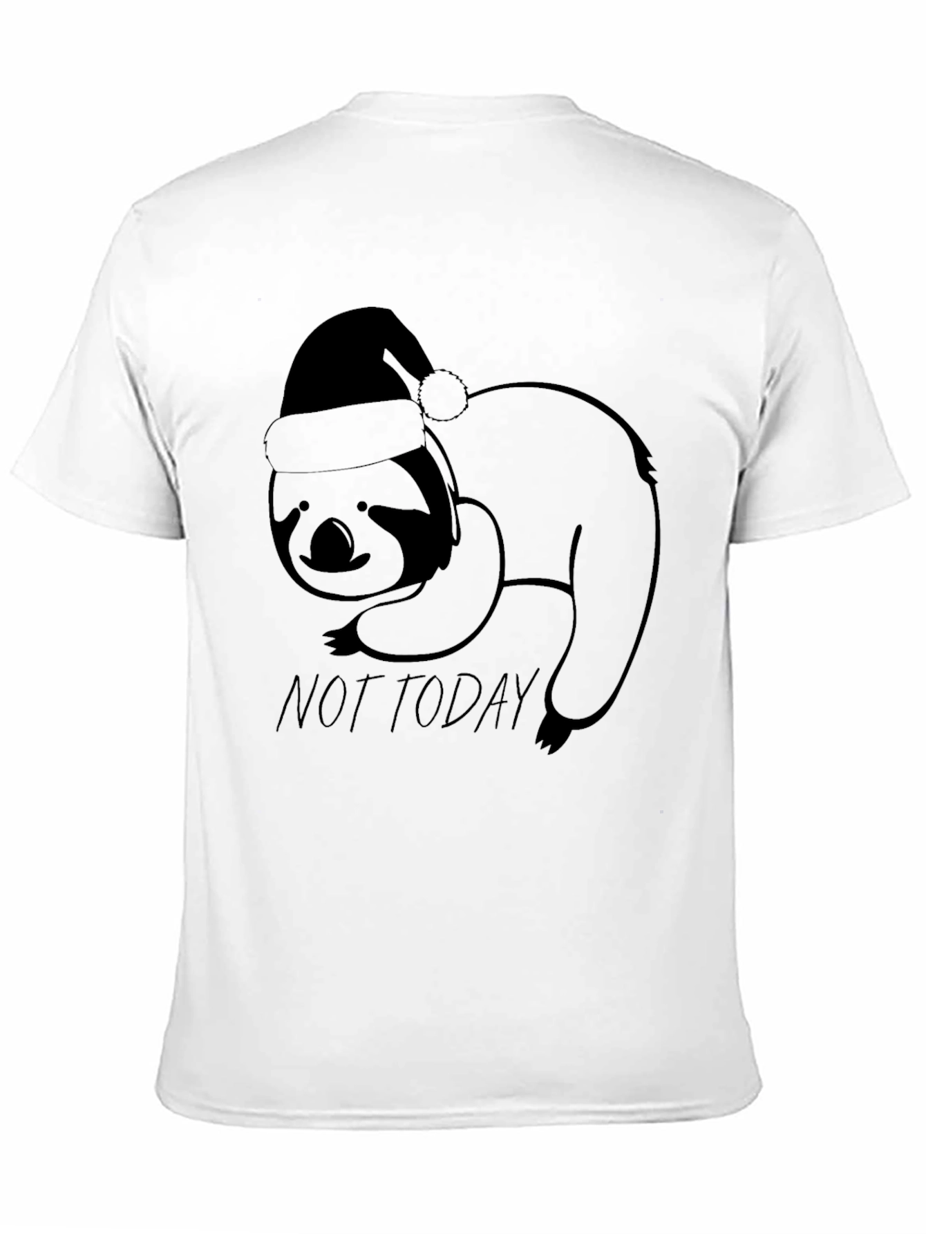 Not Today Sloth Santa Hat T-Shirt