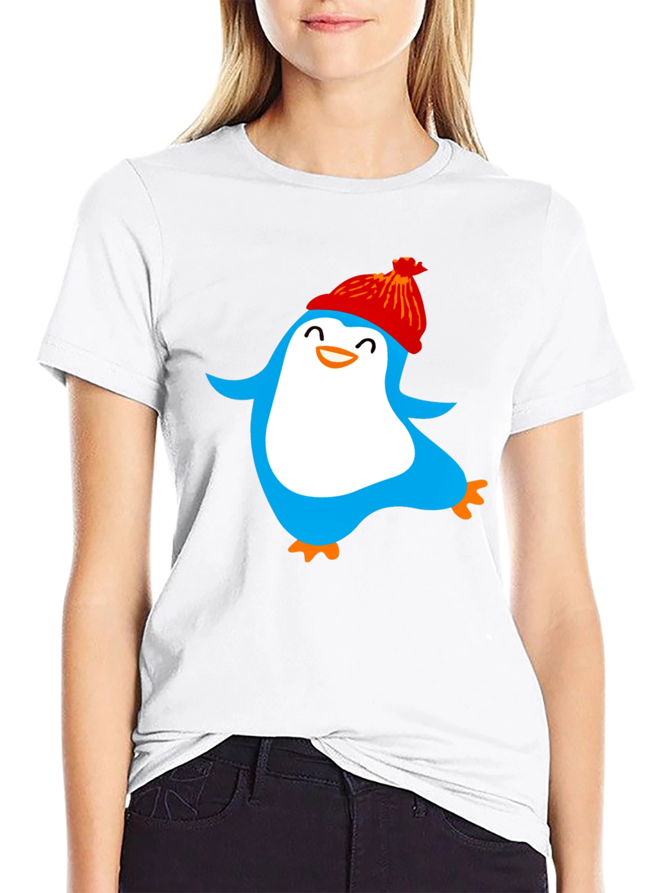 Fun Penguin Graphic Tee - Cozy Winter Style