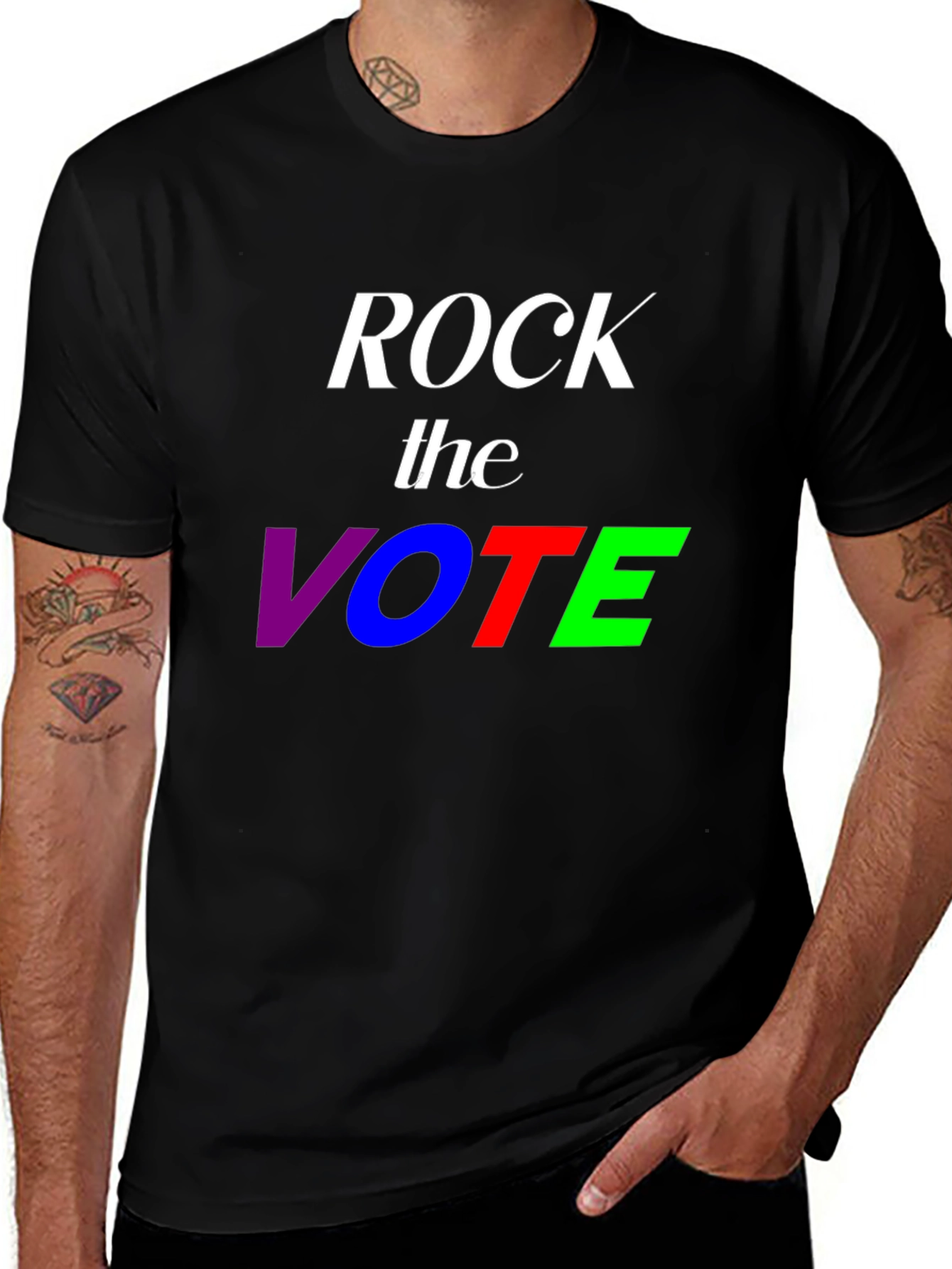 Rock the Vote T-Shirt - Patriotic Election Design