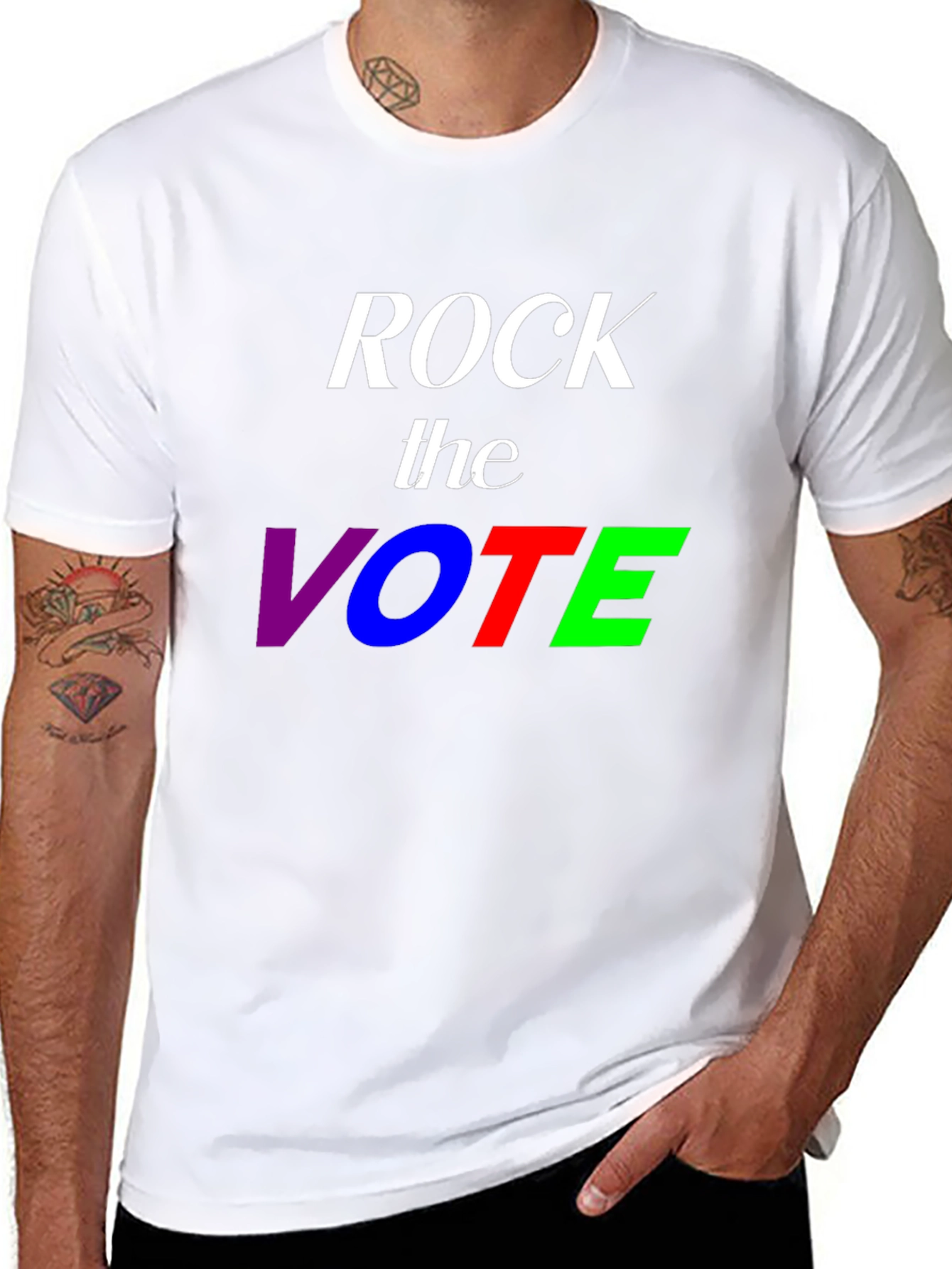 Rock the Vote T-Shirt - Patriotic Election Design