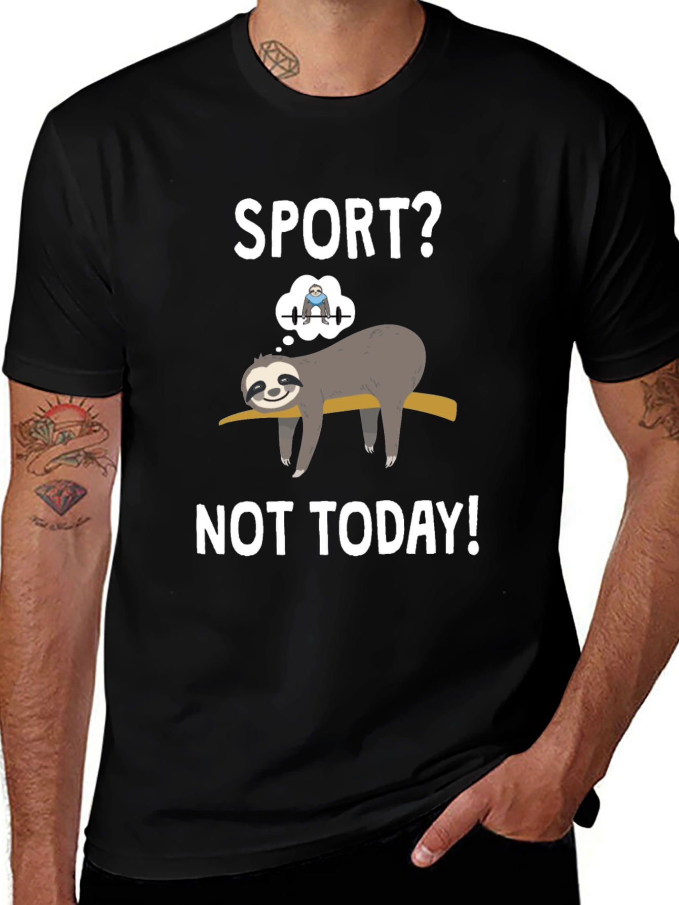 Sport? Not Today! Sloth Graphic Tee