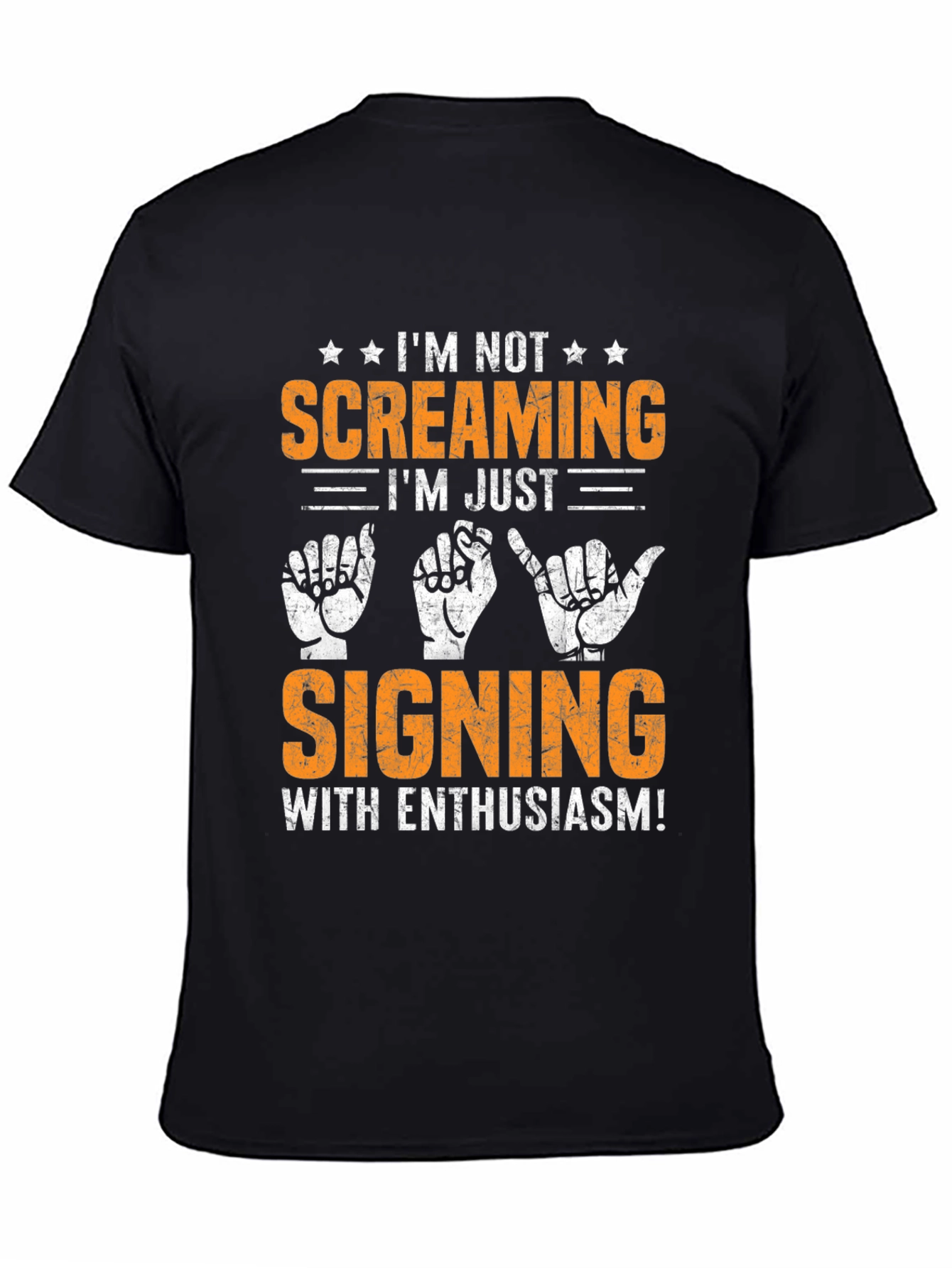 Signing with Enthusiasm T-Shirt - Black