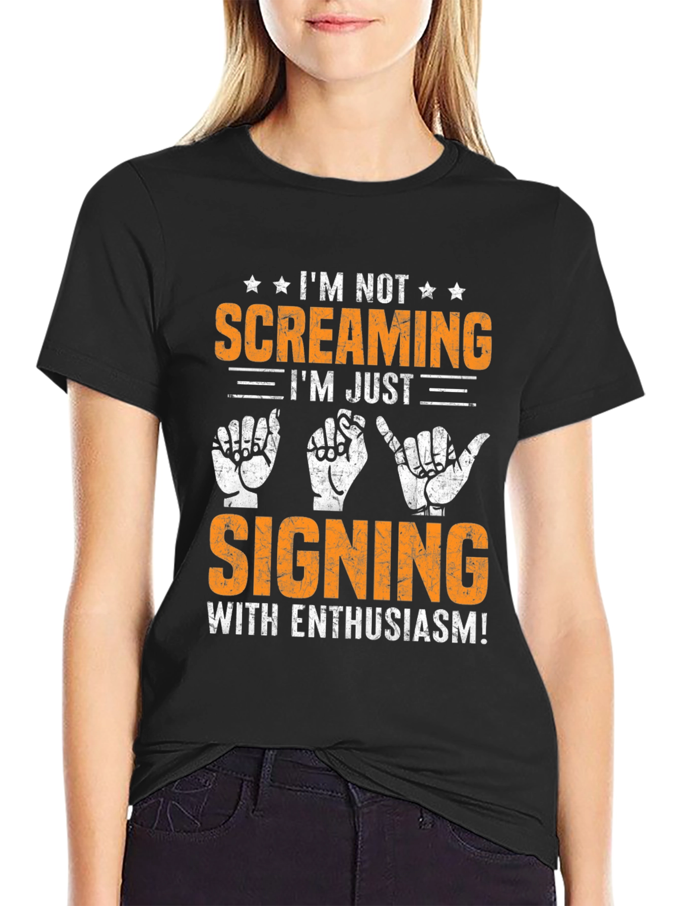 Signing with Enthusiasm T-Shirt - Black