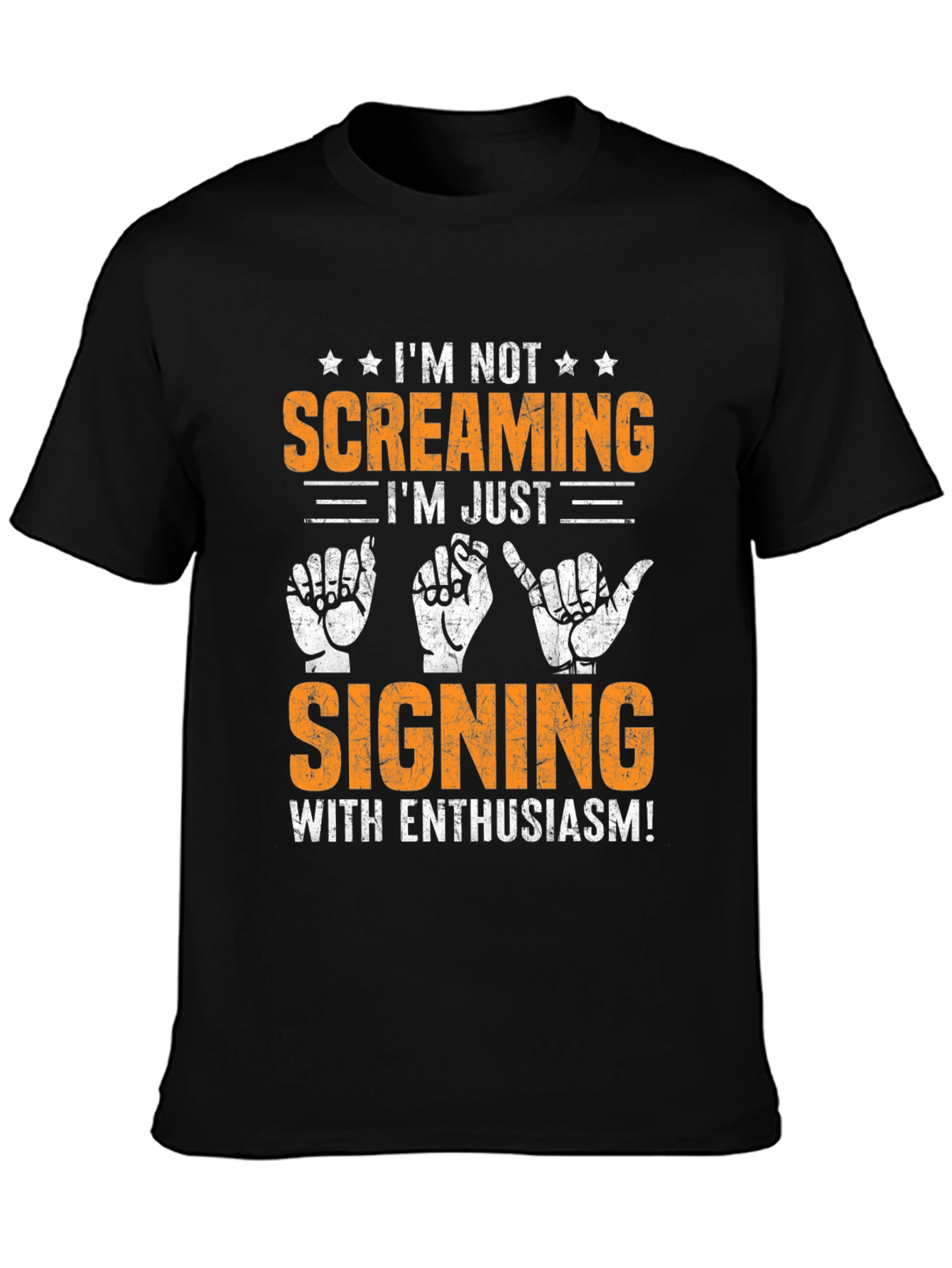 Signing with Enthusiasm T-Shirt - Black