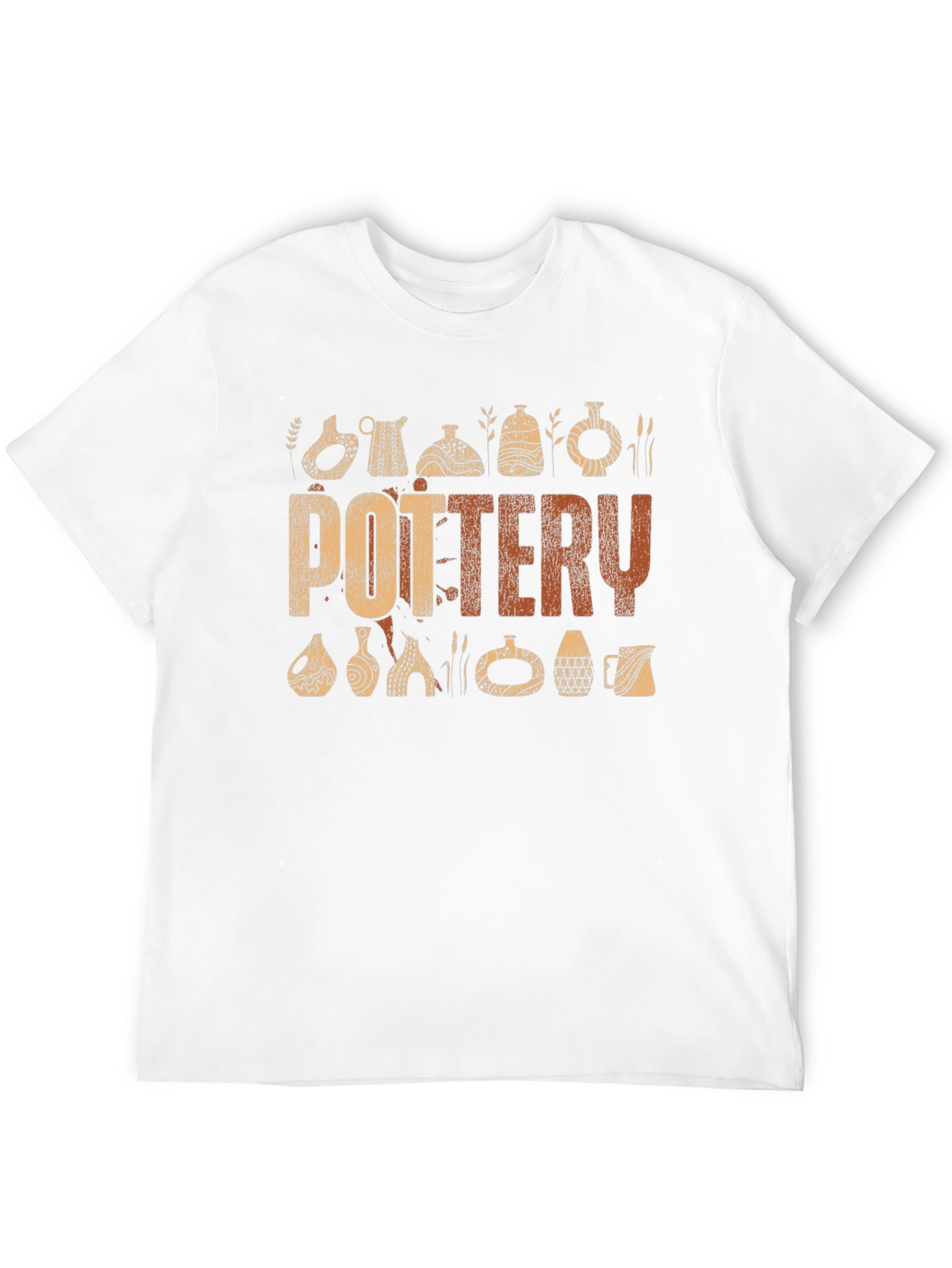 Pottery Graphic Print Crew Neck T-Shirt