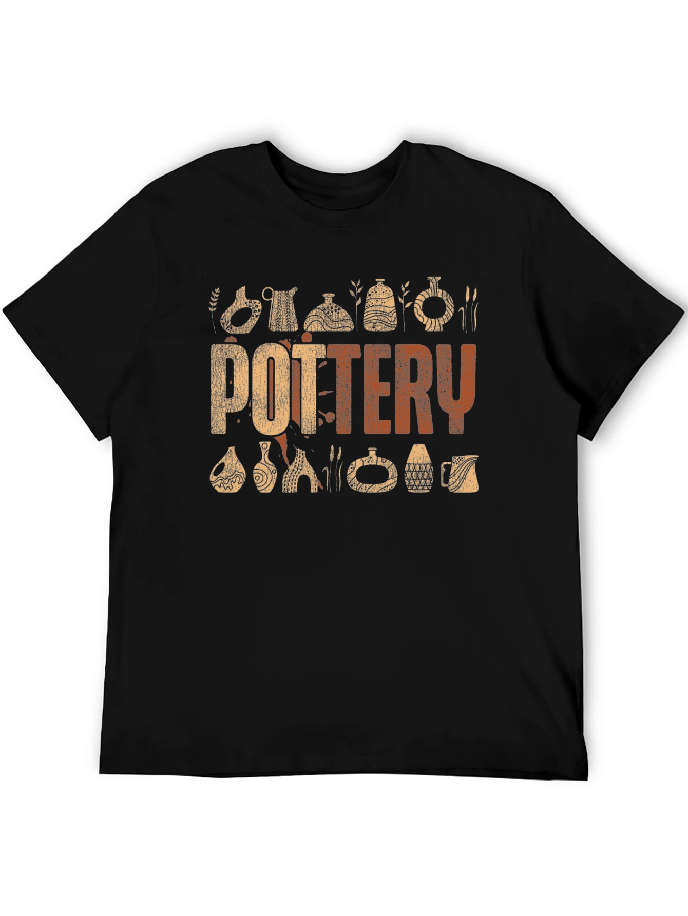 Pottery Graphic Print Crew Neck T-Shirt