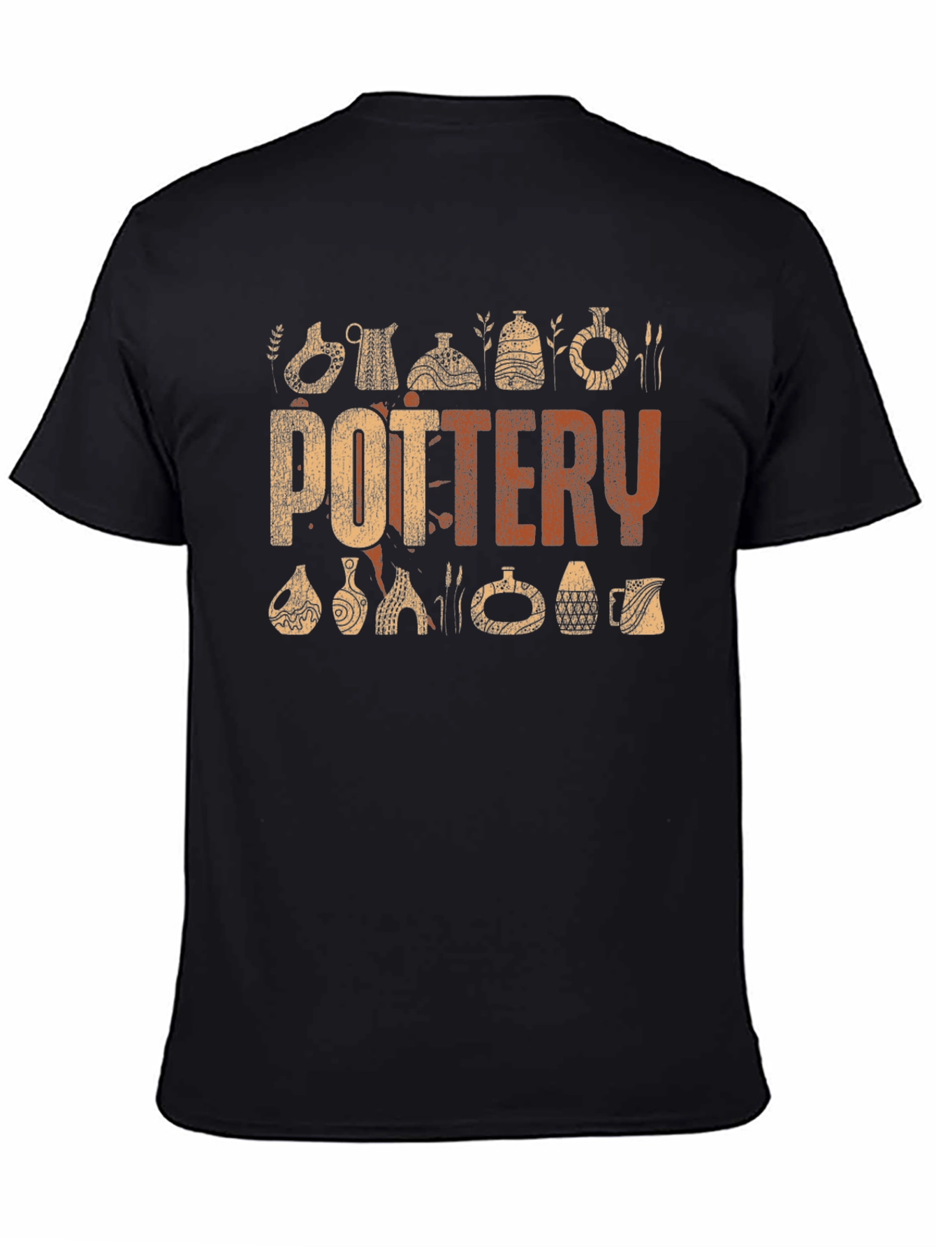 Pottery Graphic Print Crew Neck T-Shirt