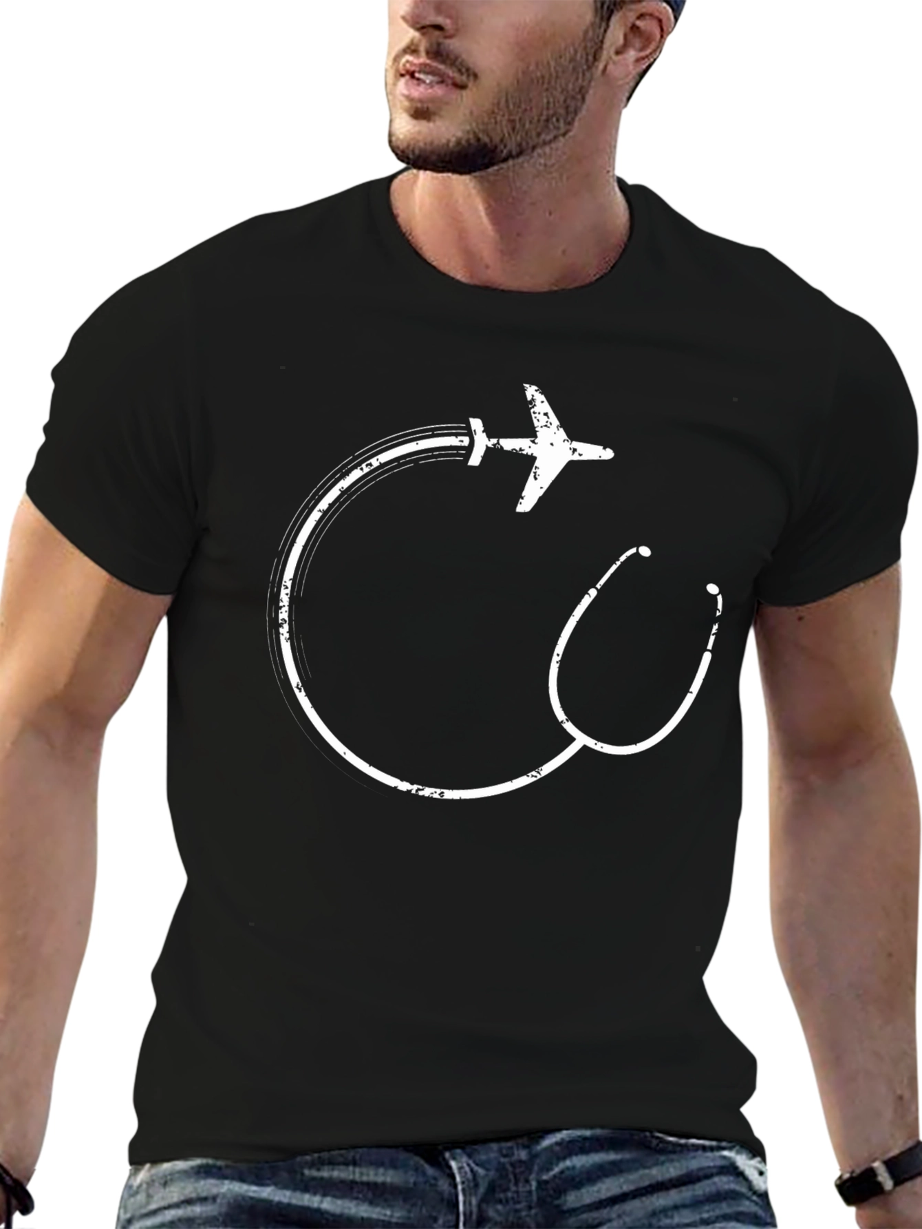Aviation Doctor Tee - Airplane Stethoscope T-Shirt