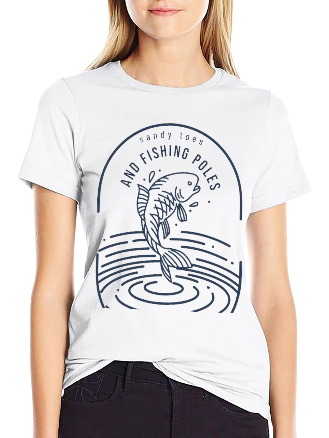 Sandy Toes and Fishing Poles Graphic Tee