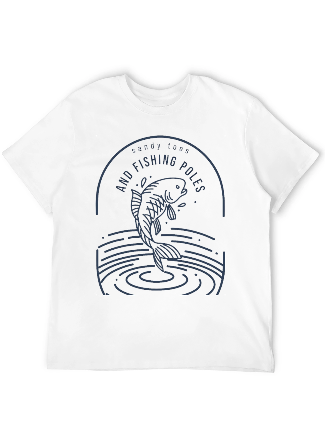 Sandy Toes and Fishing Poles Graphic Tee