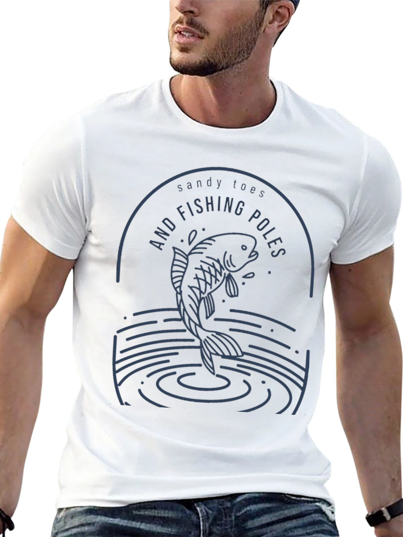 Sandy Toes and Fishing Poles Graphic Tee