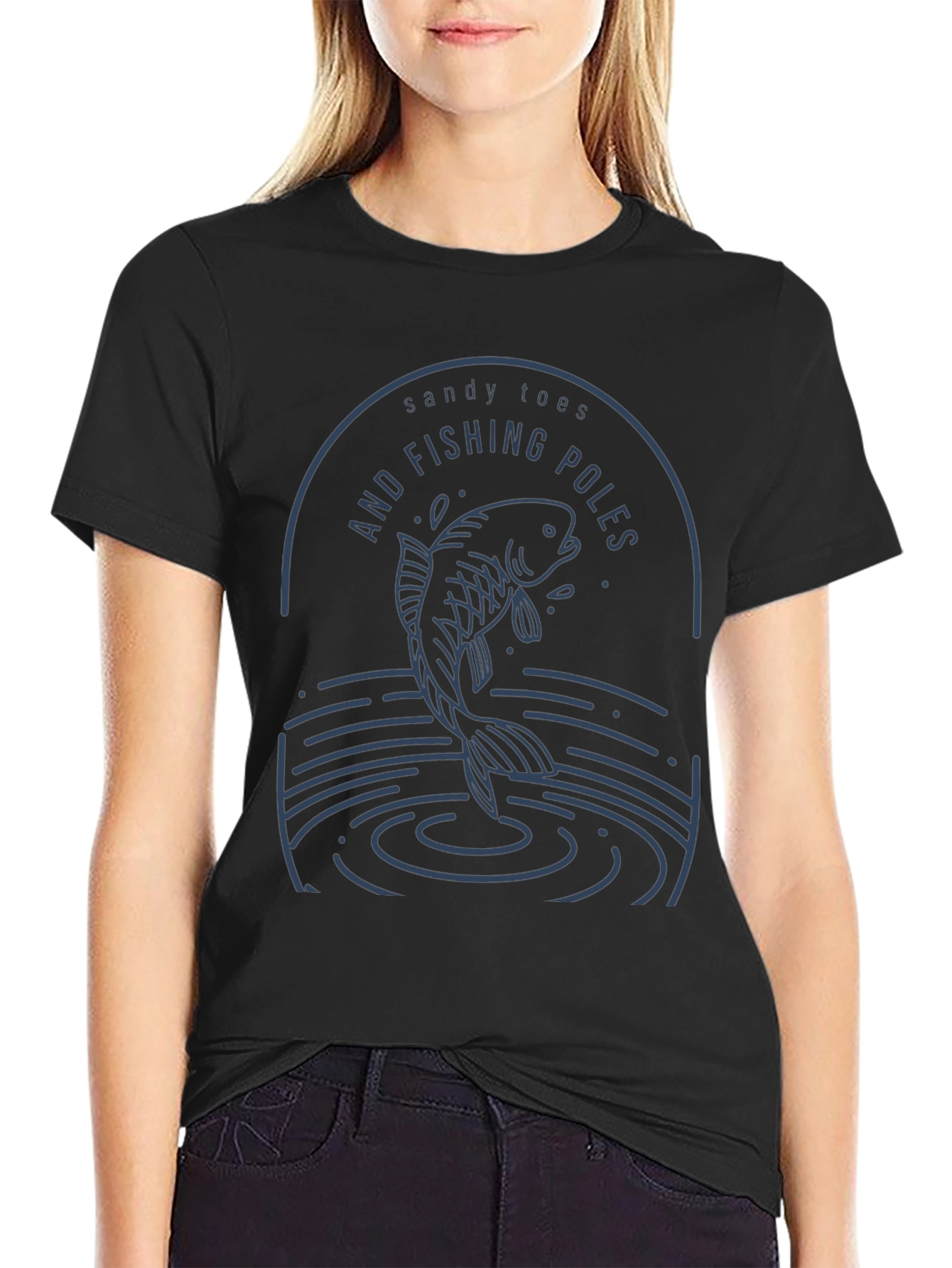 Sandy Toes and Fishing Poles Graphic Tee