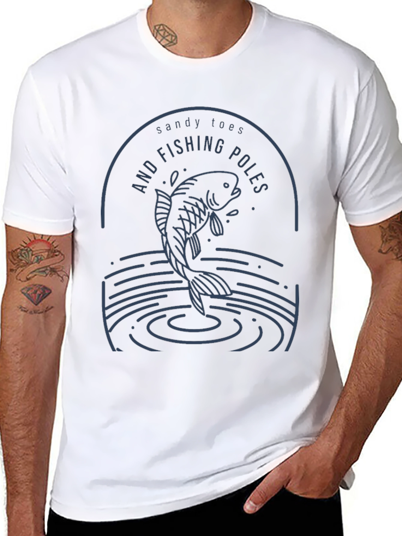Sandy Toes and Fishing Poles Graphic Tee