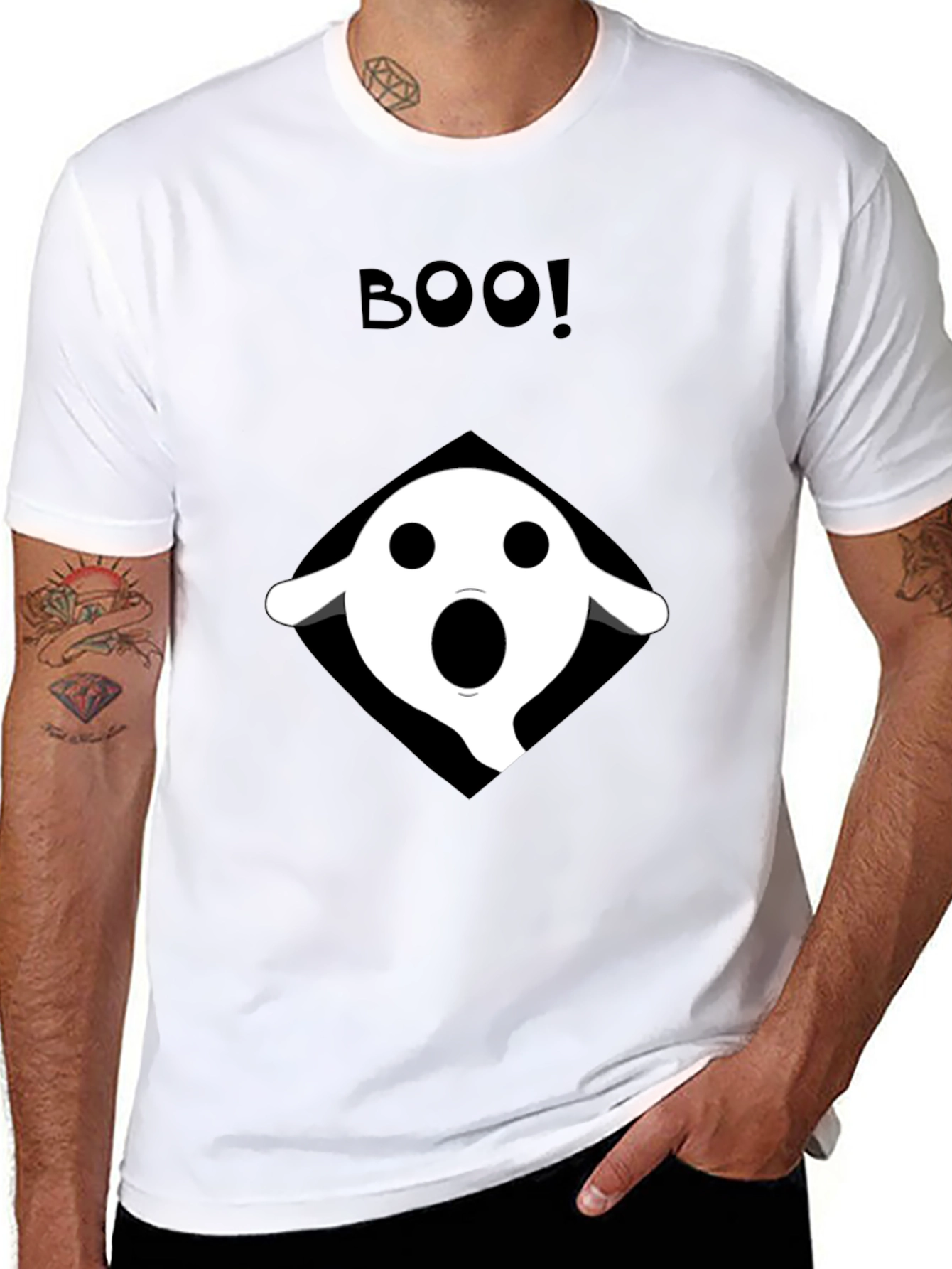 Spooky Boo! Ghost Graphic Tee - Halloween T-Shirt