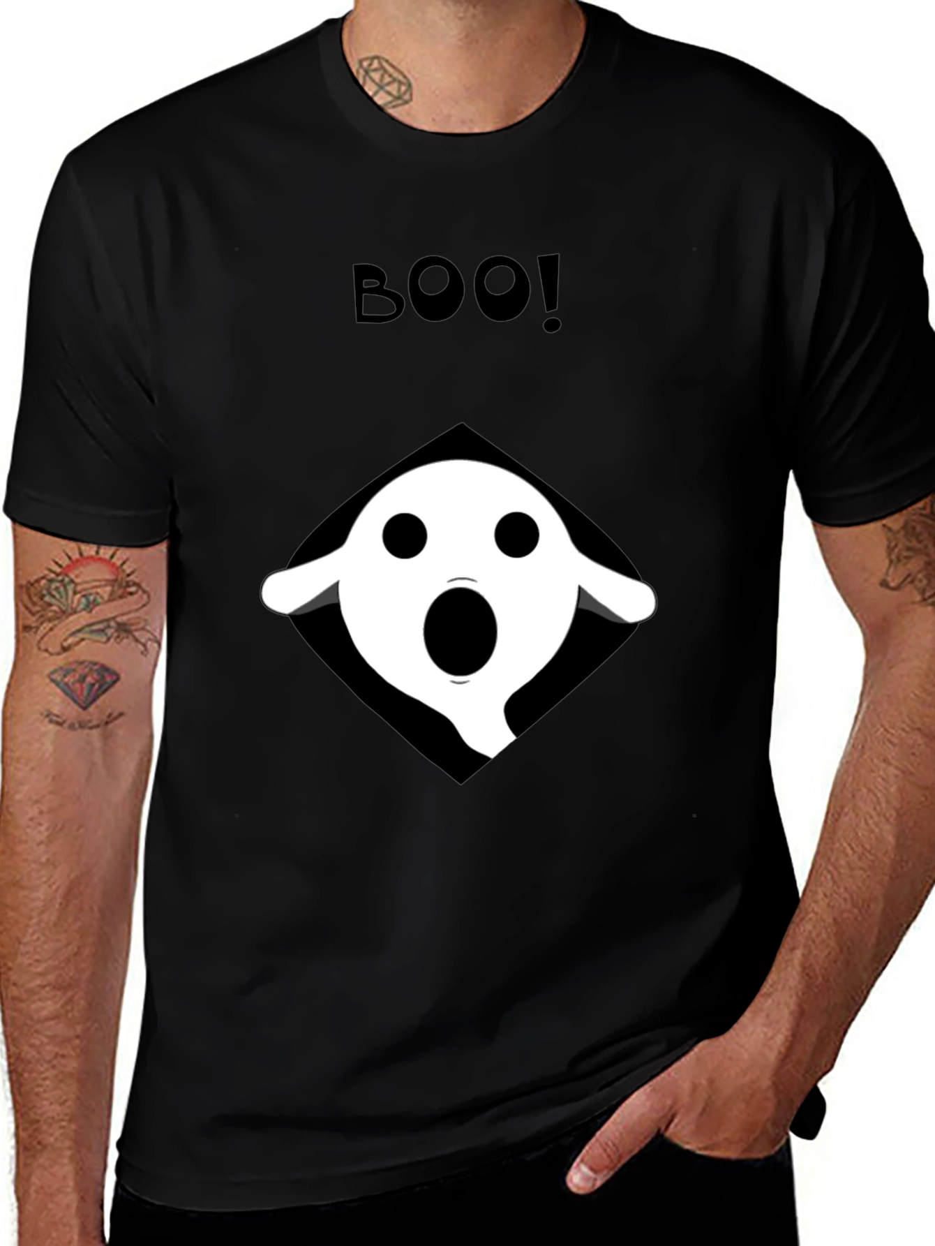 Spooky Boo! Ghost Graphic Tee - Halloween T-Shirt