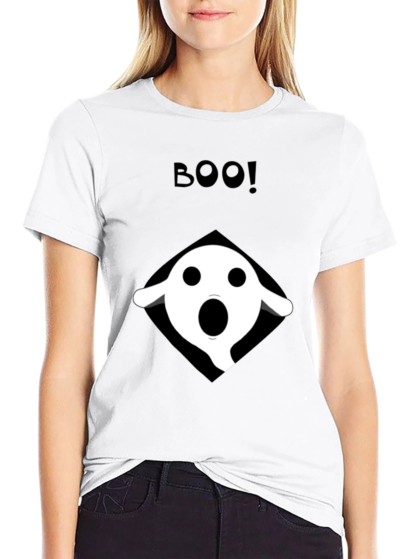 Spooky Boo! Ghost Graphic Tee - Halloween T-Shirt