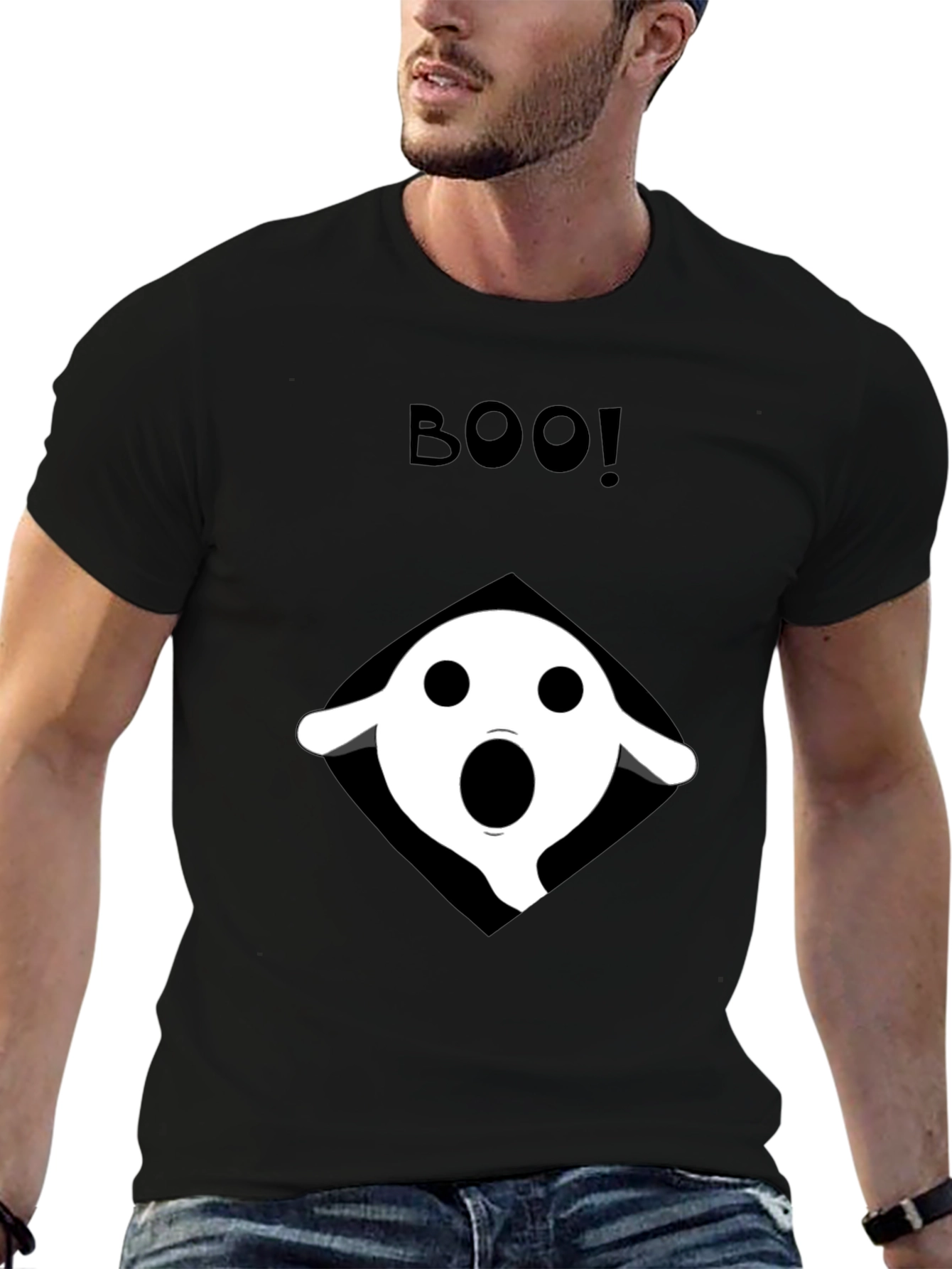 Spooky Boo! Ghost Graphic Tee - Halloween T-Shirt