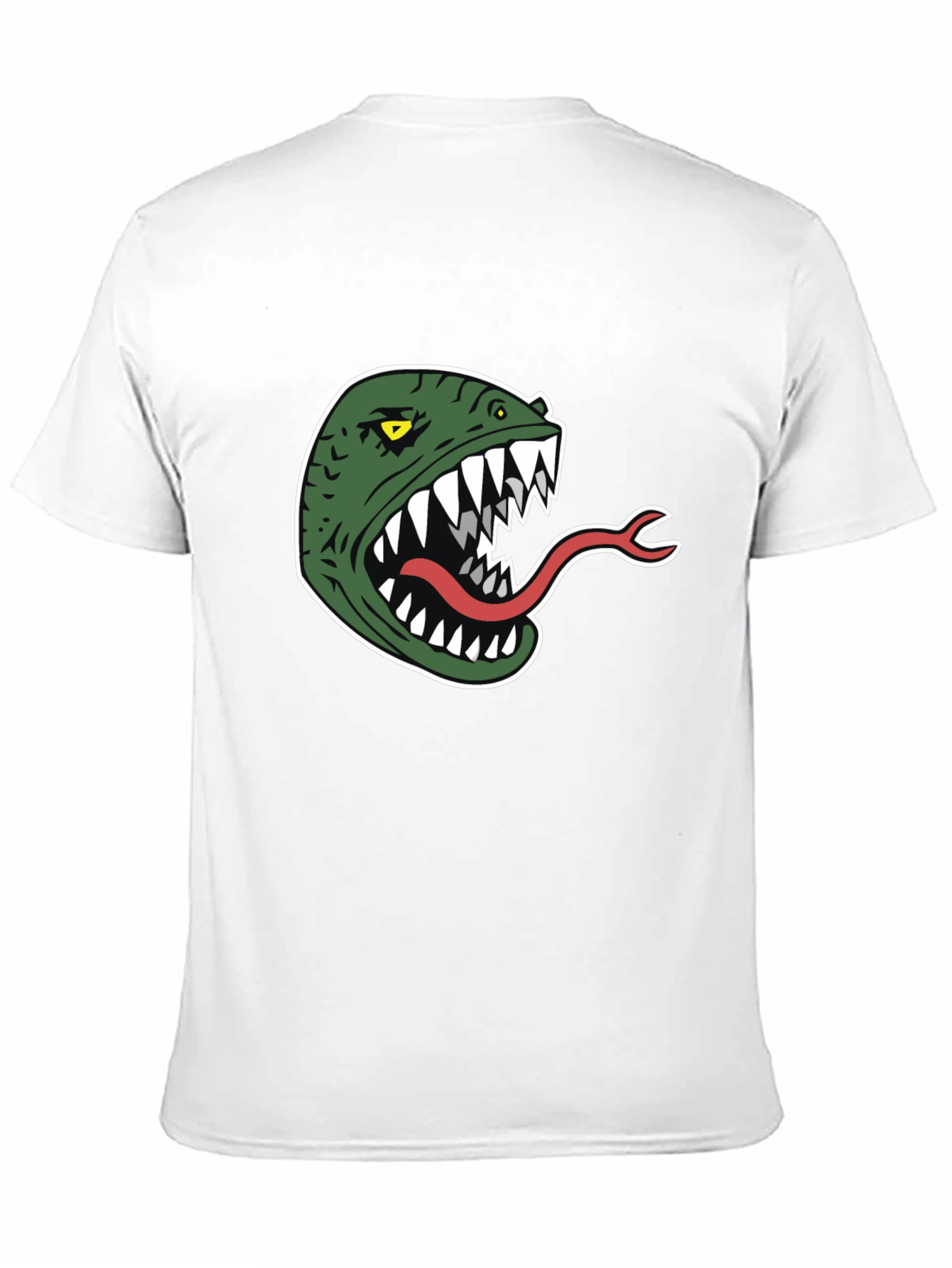 Monster Head Graphic Tee - Black Cotton T-Shirt