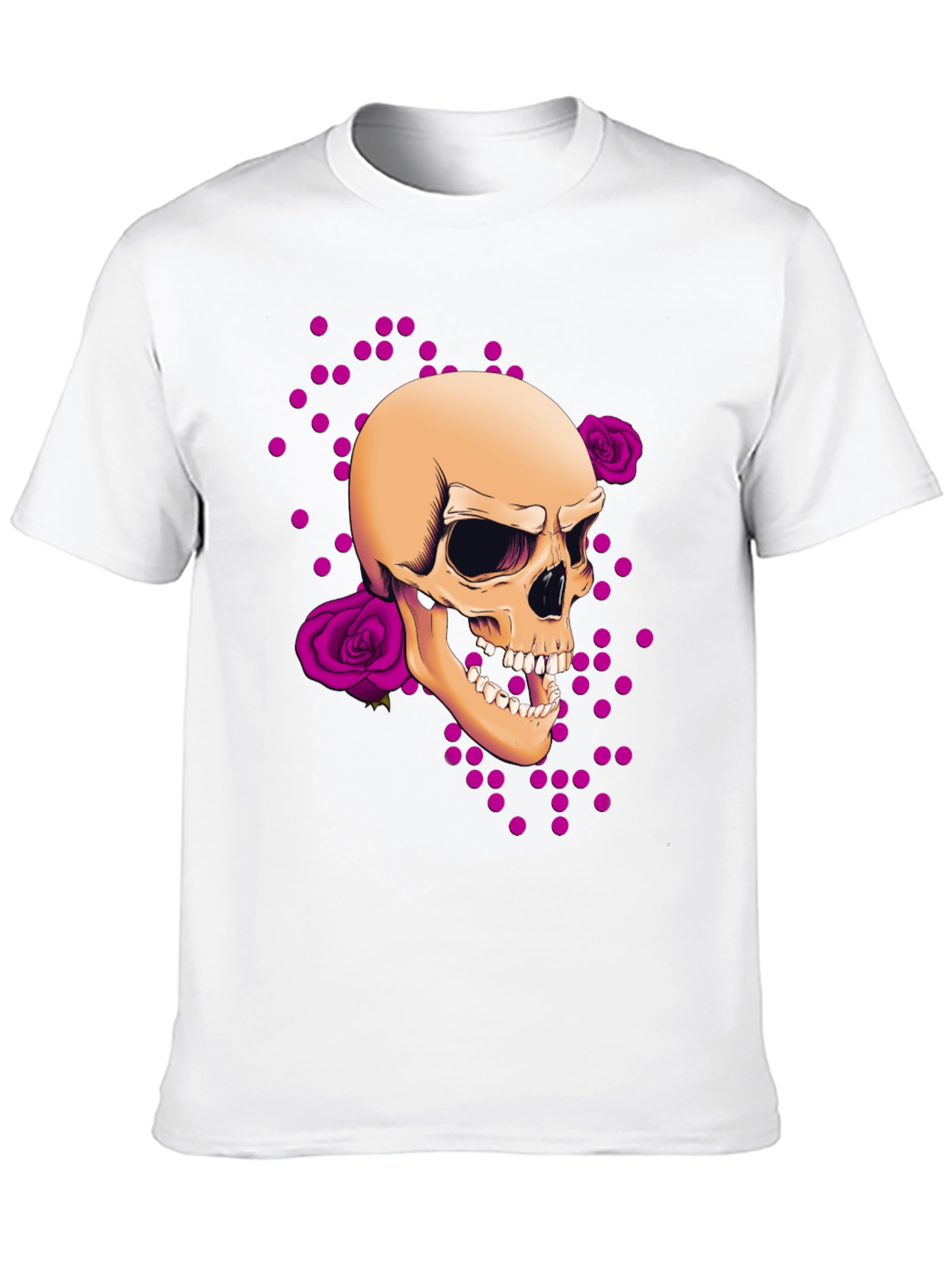 Skull & Roses Graphic Tee - Edgy Style