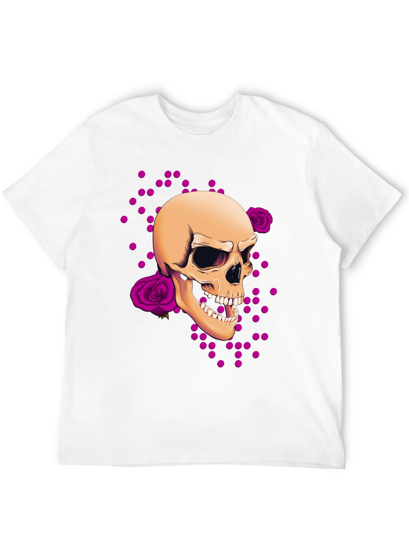 Skull & Roses Graphic Tee - Edgy Style