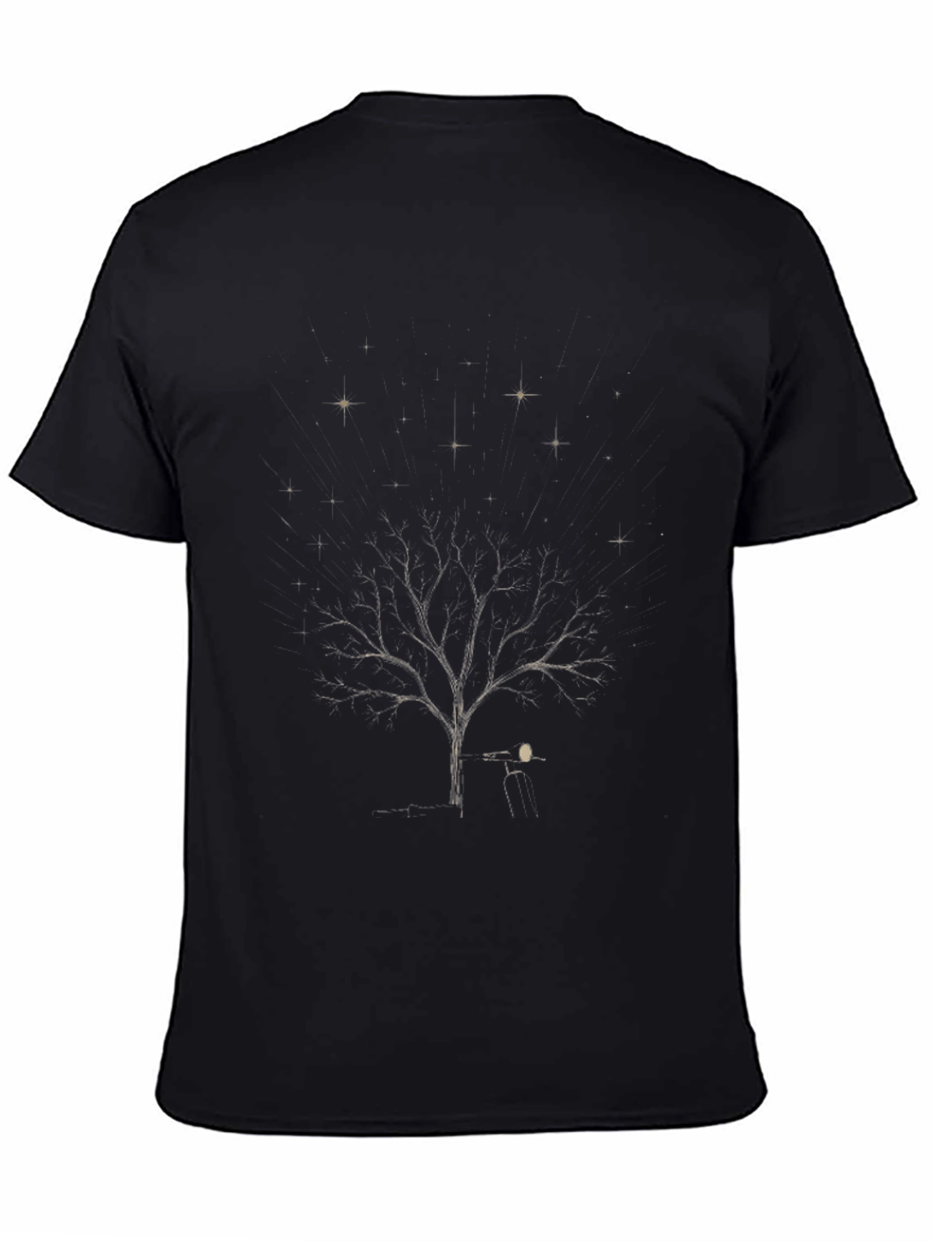 Night Sky Tree Graphic Tee - Soft Cotton Blend