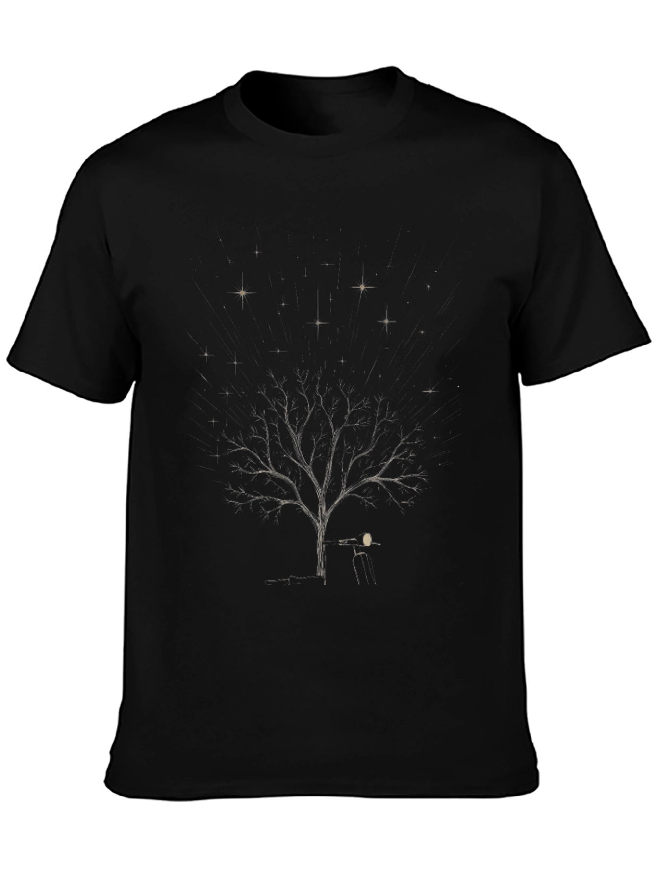 Night Sky Tree Graphic Tee - Soft Cotton Blend