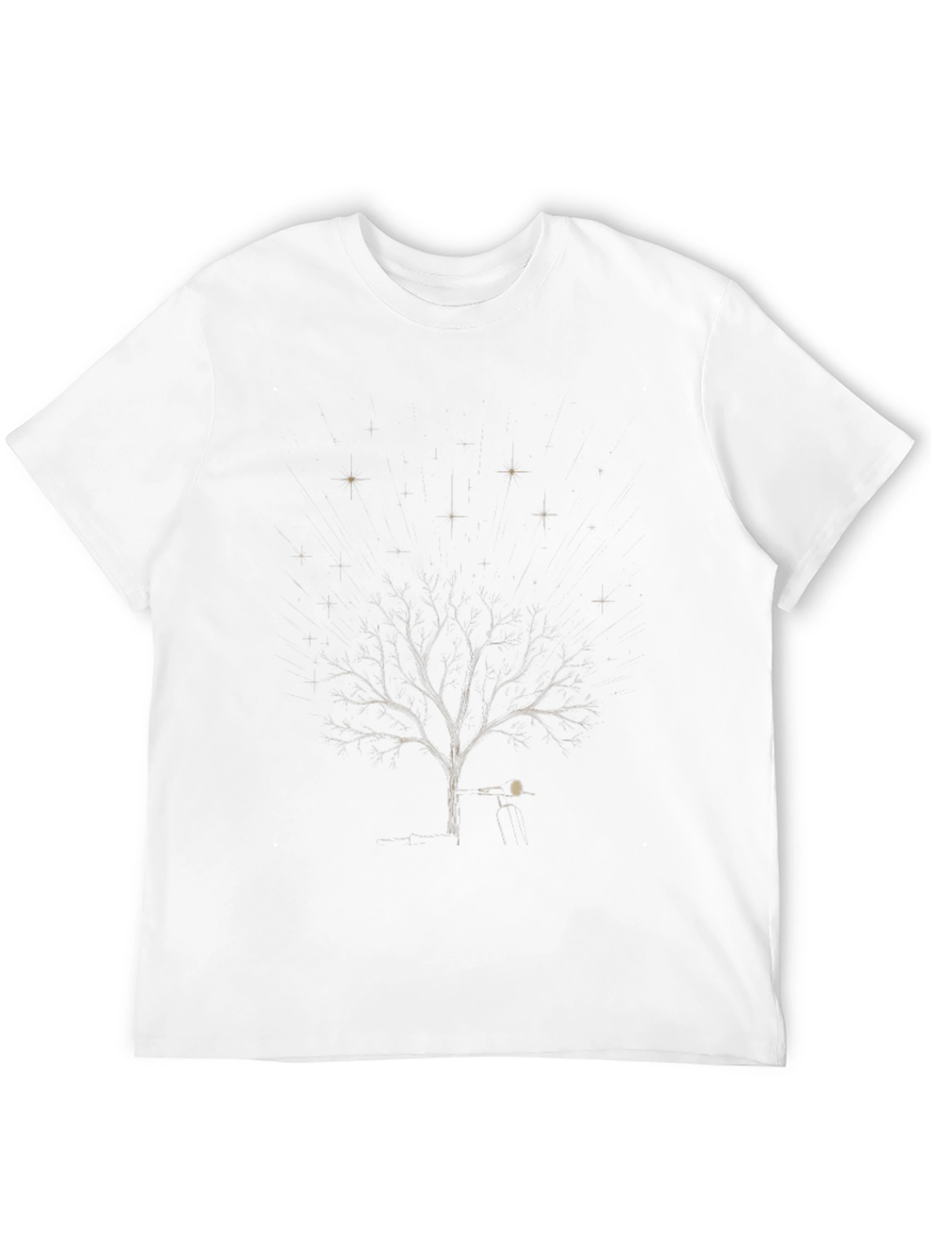 Night Sky Tree Graphic Tee - Soft Cotton Blend
