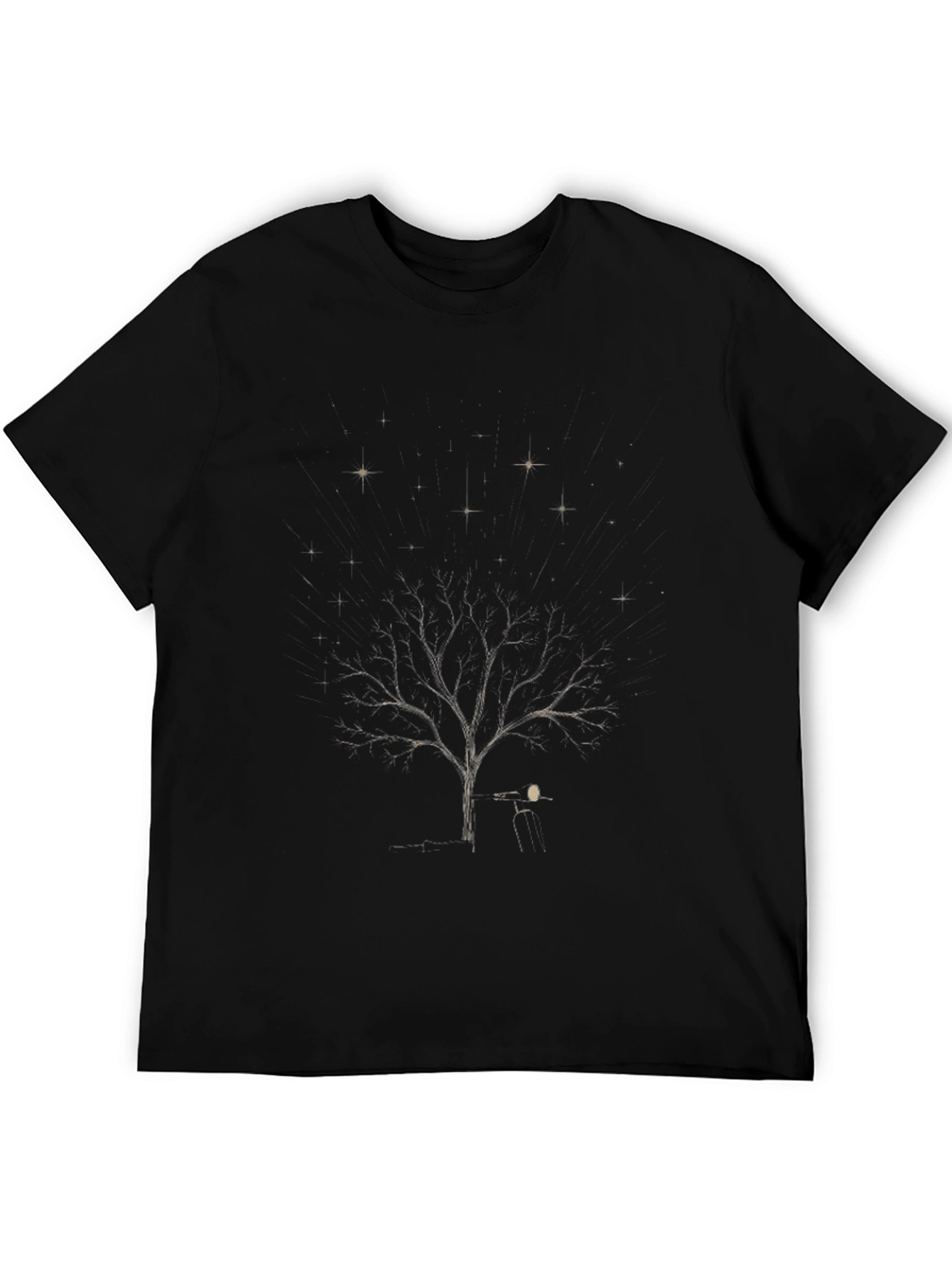 Night Sky Tree Graphic Tee - Soft Cotton Blend