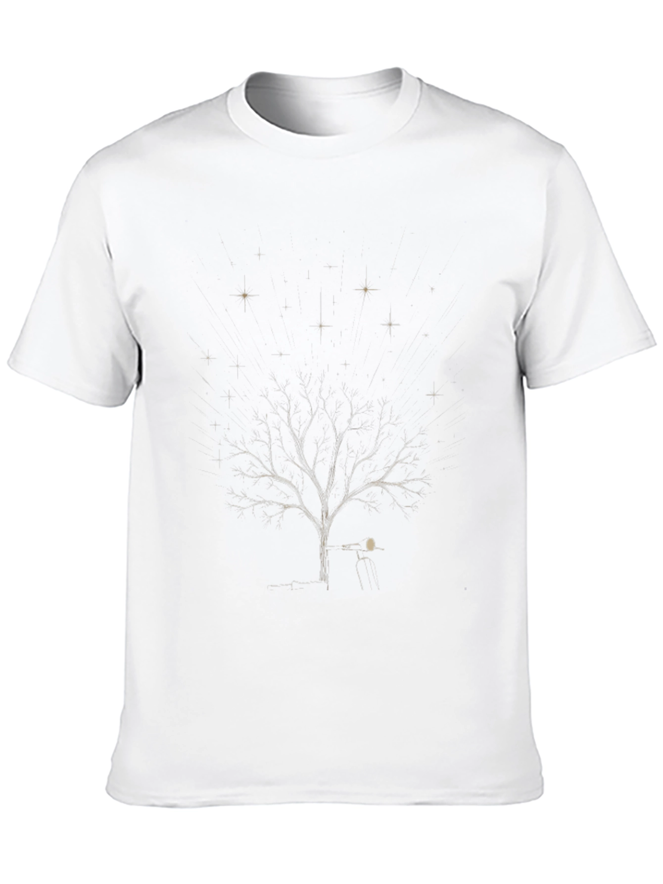 Night Sky Tree Graphic Tee - Soft Cotton Blend
