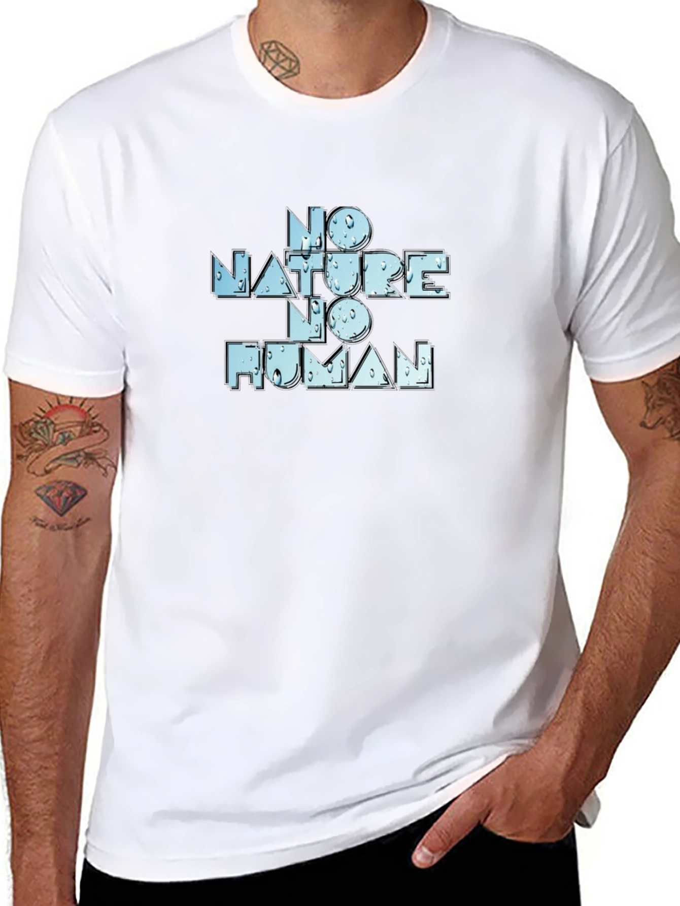 No Nature No Human Graphic T-Shirt