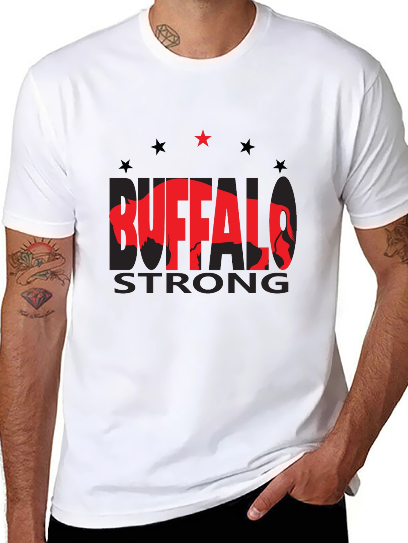Buffalo Strong Graphic Tee - Black
