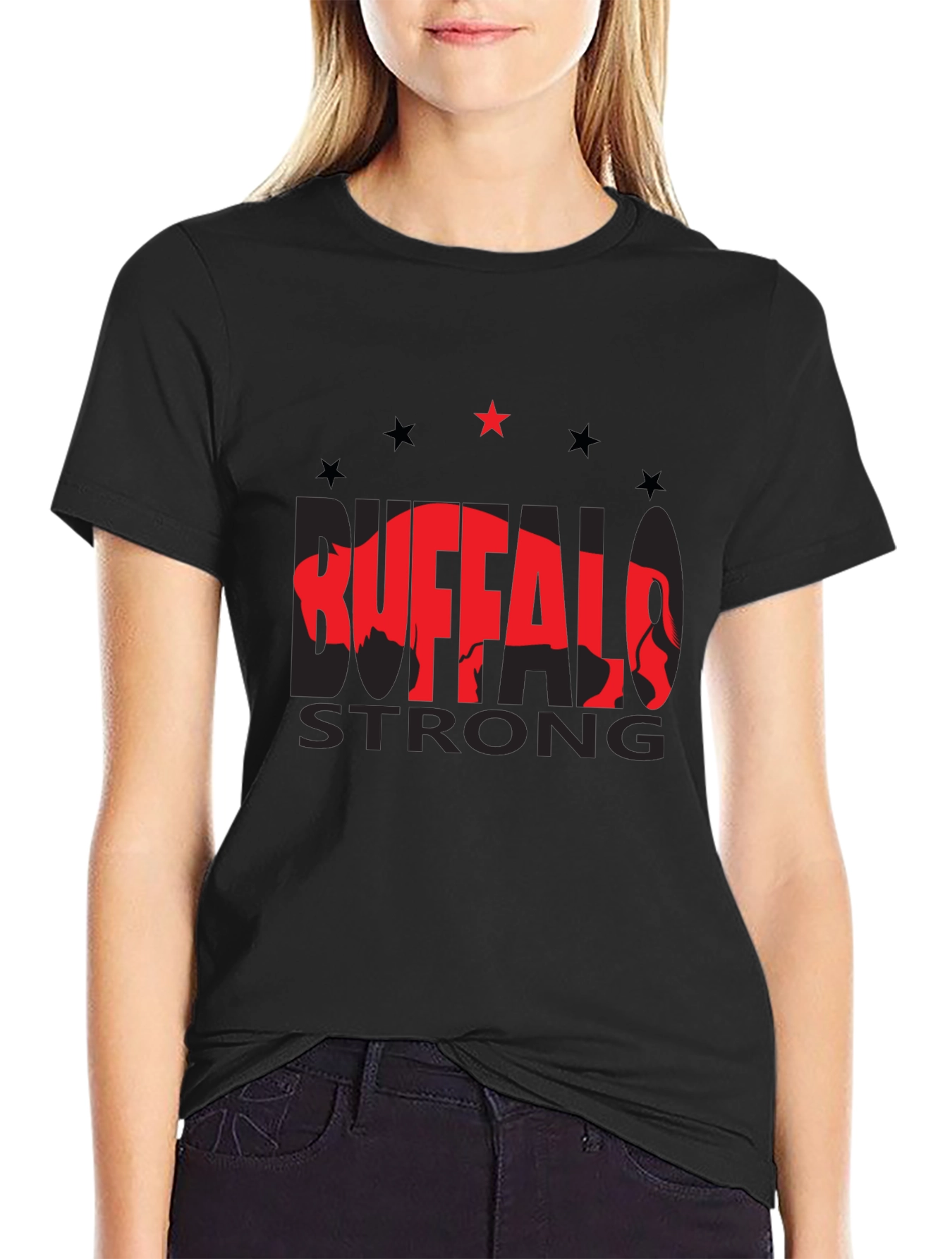 Buffalo Strong Graphic Tee - Black