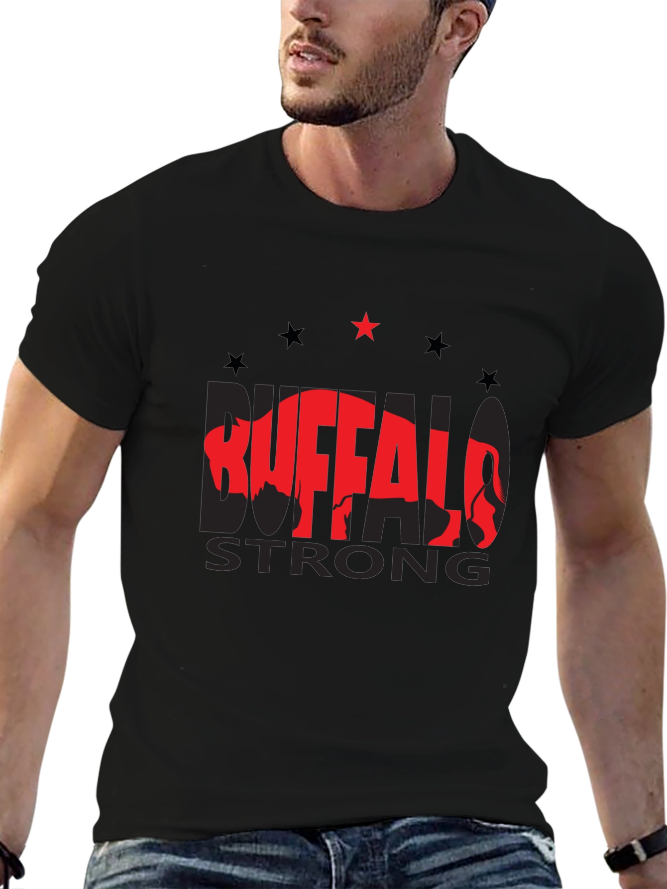 Buffalo Strong Graphic Tee - Black
