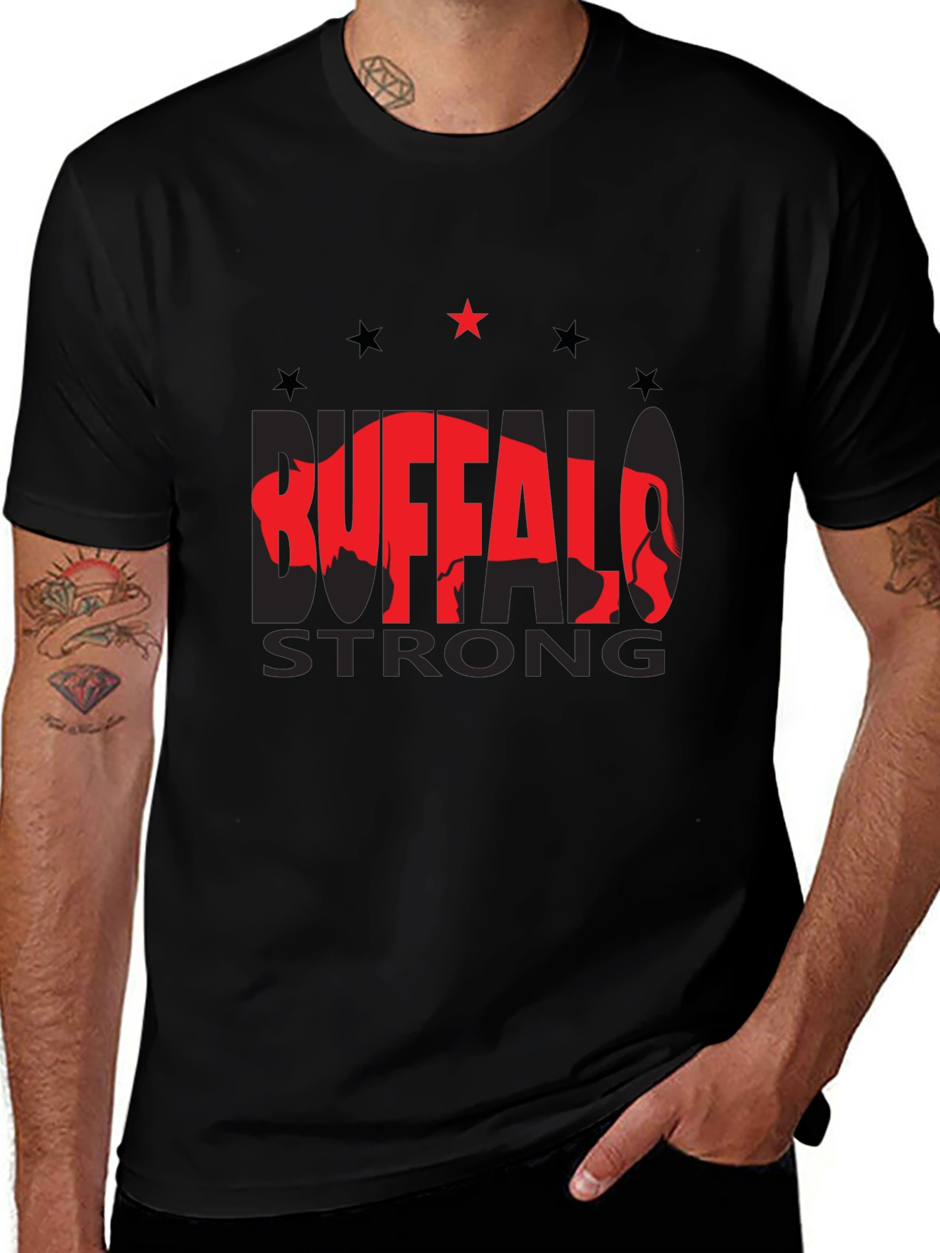 Buffalo Strong Graphic Tee - Black