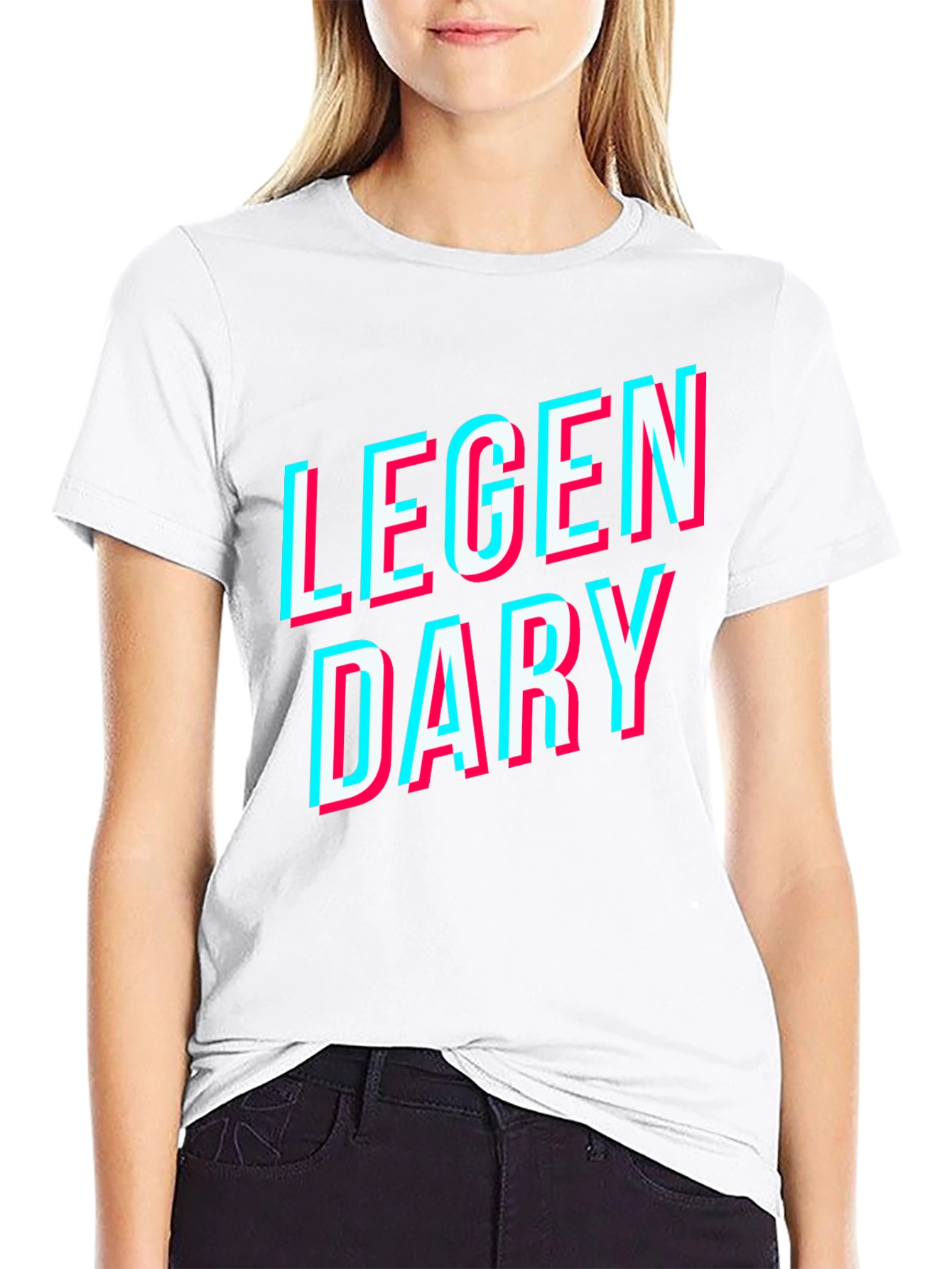 Legendary Graphic Tee - Black Cotton T-Shirt