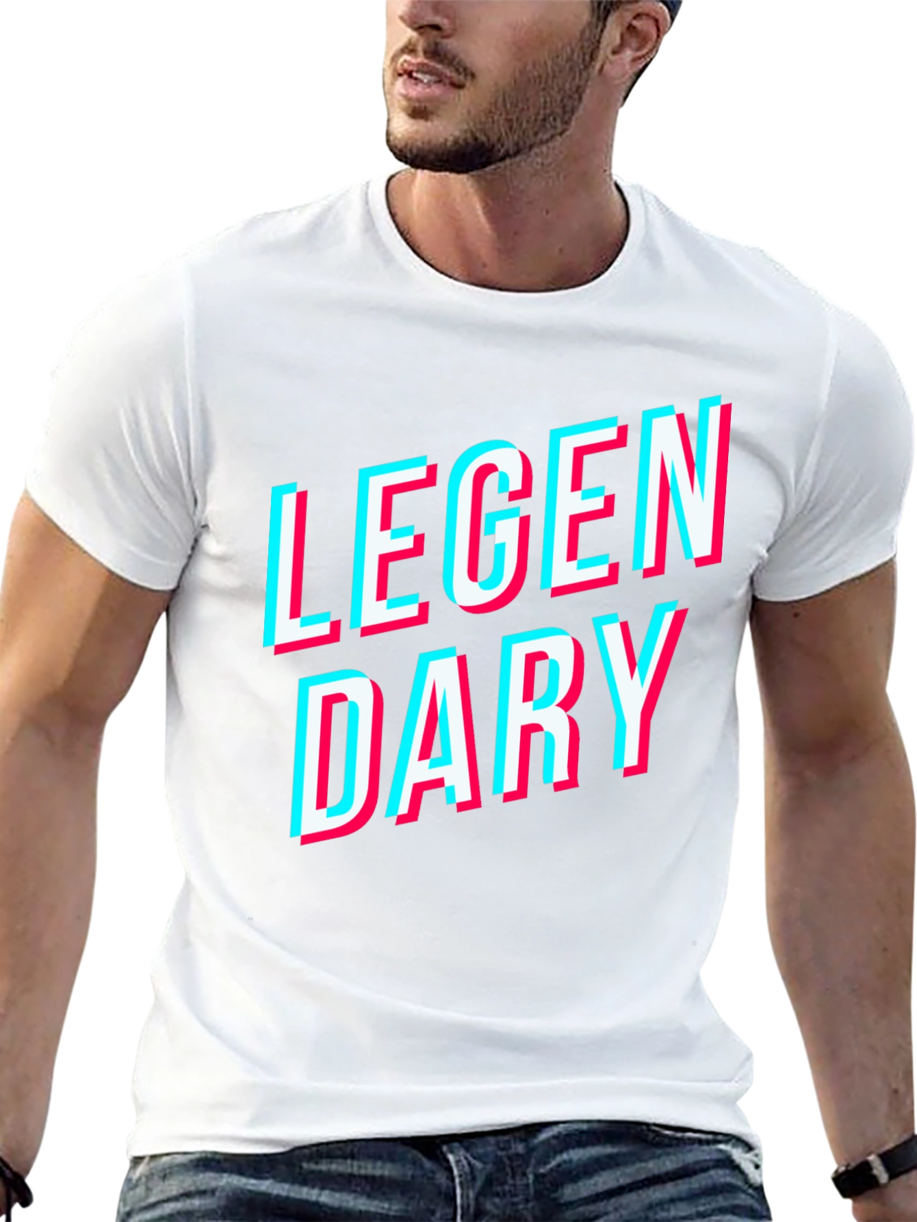 Legendary Graphic Tee - Black Cotton T-Shirt