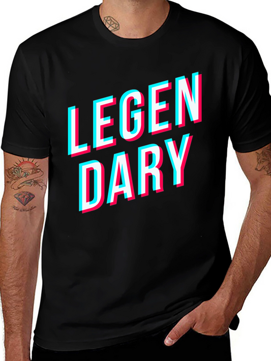 Legendary Graphic Tee - Black Cotton T-Shirt