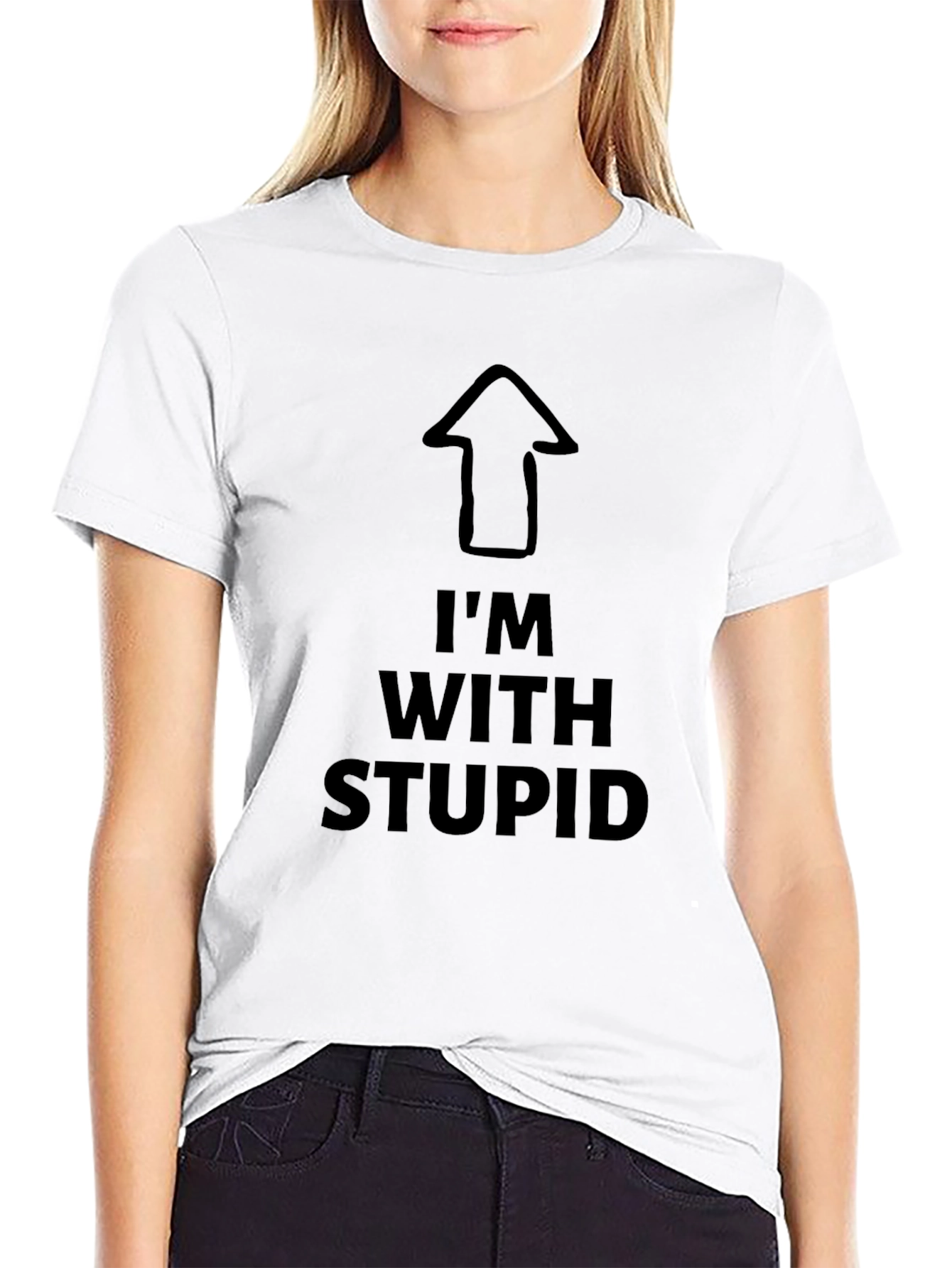 Im With Stupid Tee - Funny Graphic T-Shirt