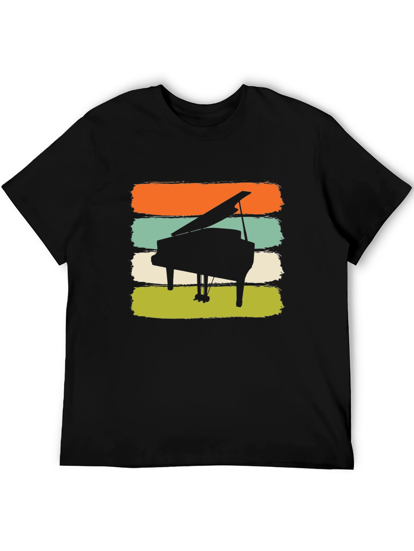 Retro Piano Graphic Tee - Music Lovers Shirt