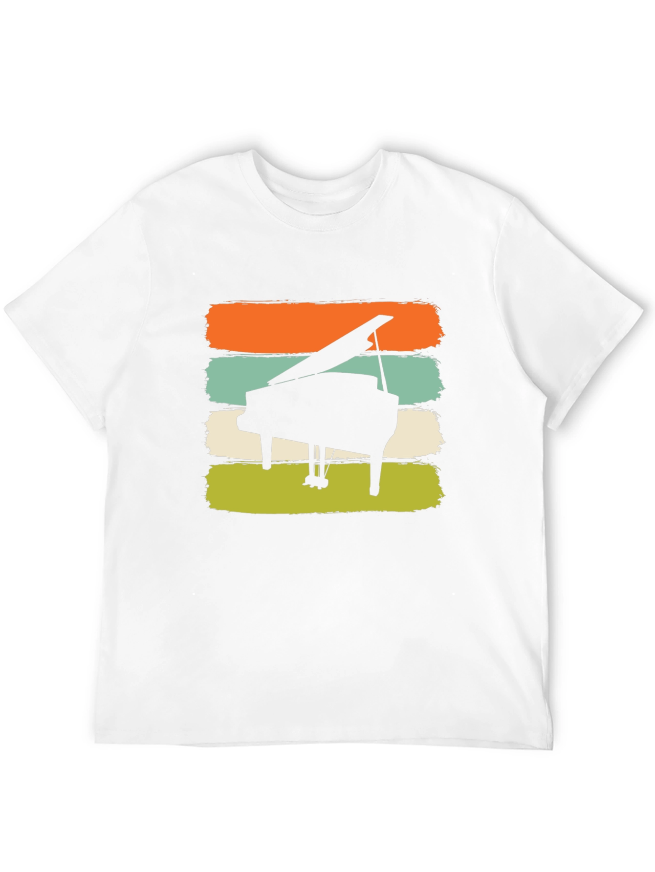 Retro Piano Graphic Tee - Music Lovers Shirt