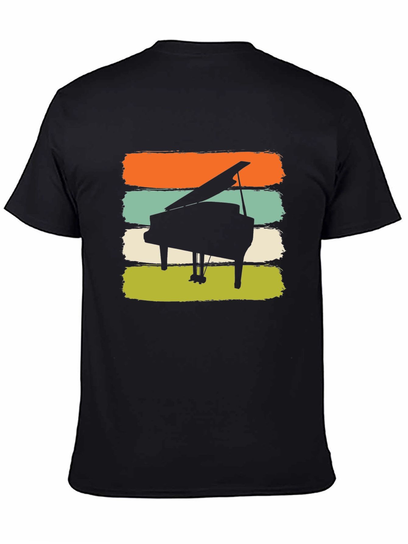 Retro Piano Graphic Tee - Music Lovers Shirt